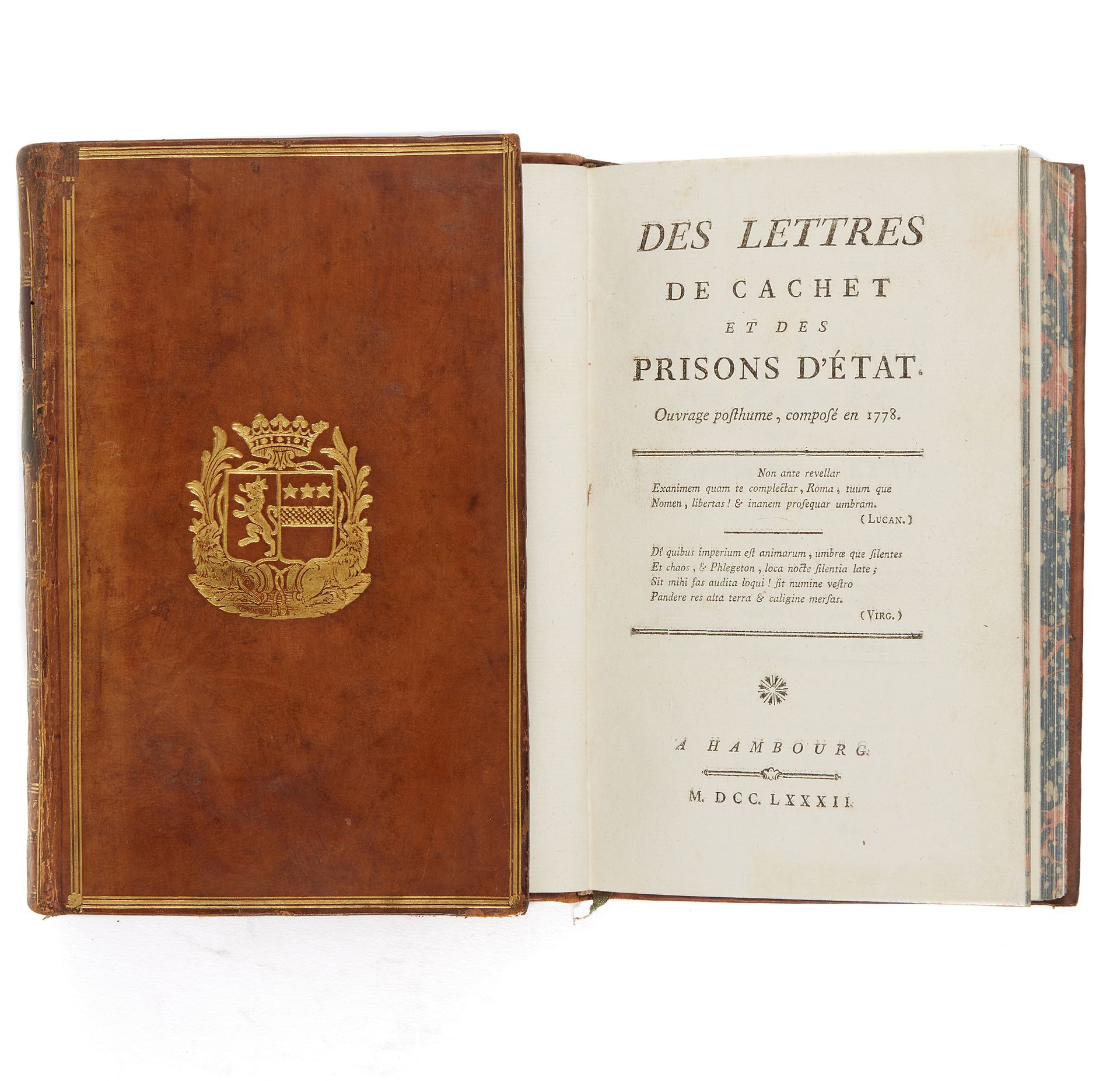 [MIRABEAU]. De las cartas de sello y de las prisiones estatales. Obra póstuma, c&hellip;
