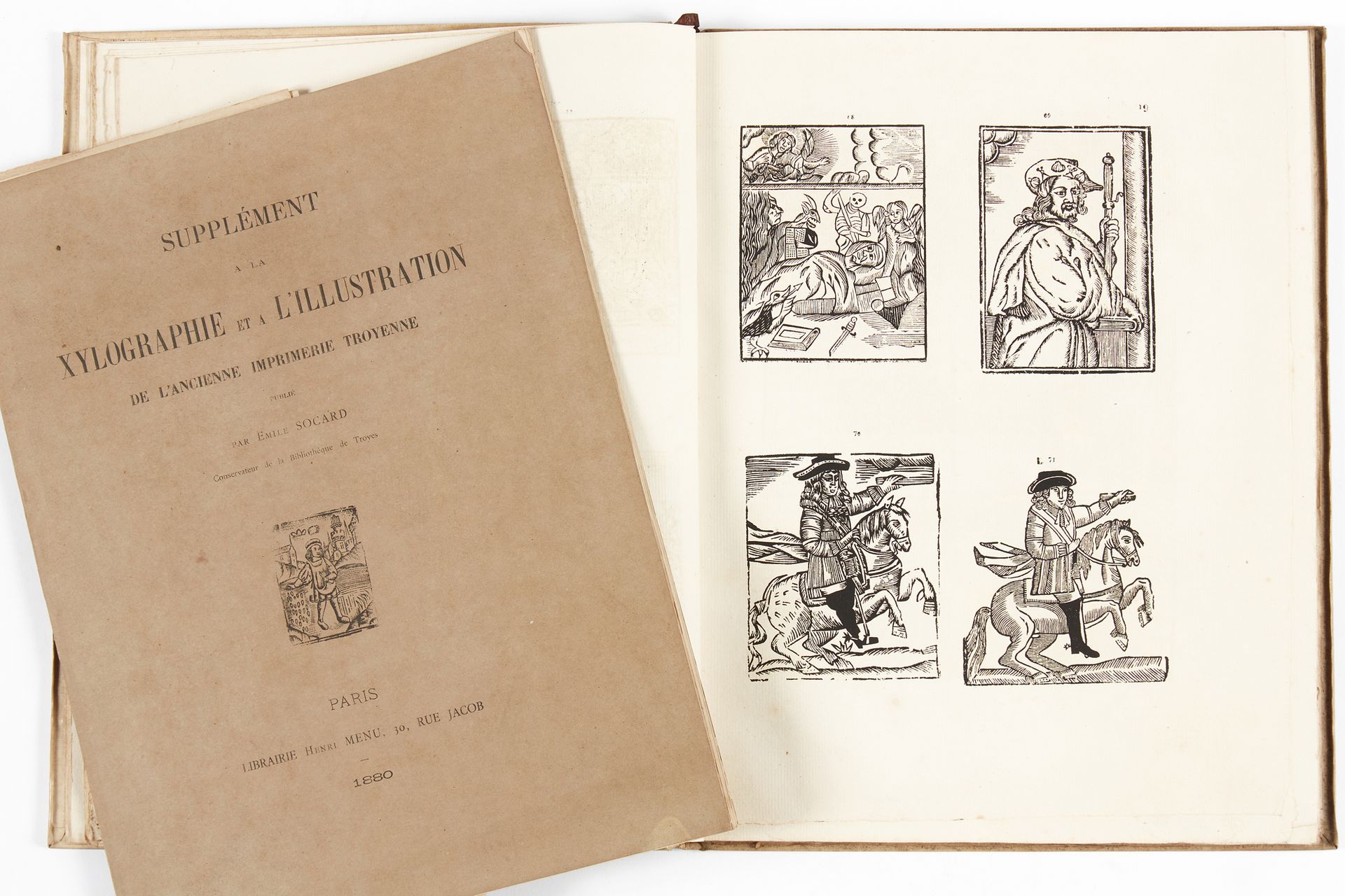 Null 关于15、16、17和18世纪特鲁瓦印刷业的木刻版画，前面有一封来自藏书家雅各布的信，内容是关于木刻的历史。由特鲁瓦的瓦鲁尔提斯出版。特鲁瓦，巴黎，V&hellip;