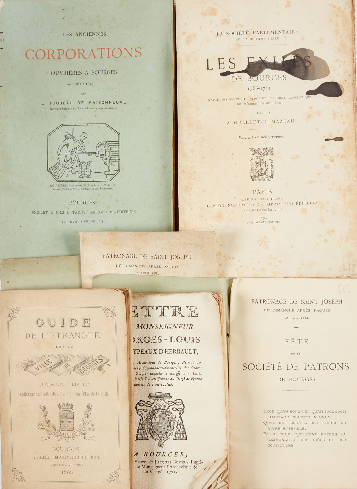 Null Set di 6 volumi e tavole:
- TOUBEAU DE MAISONNEUVE, E. Les anciennes corpor&hellip;