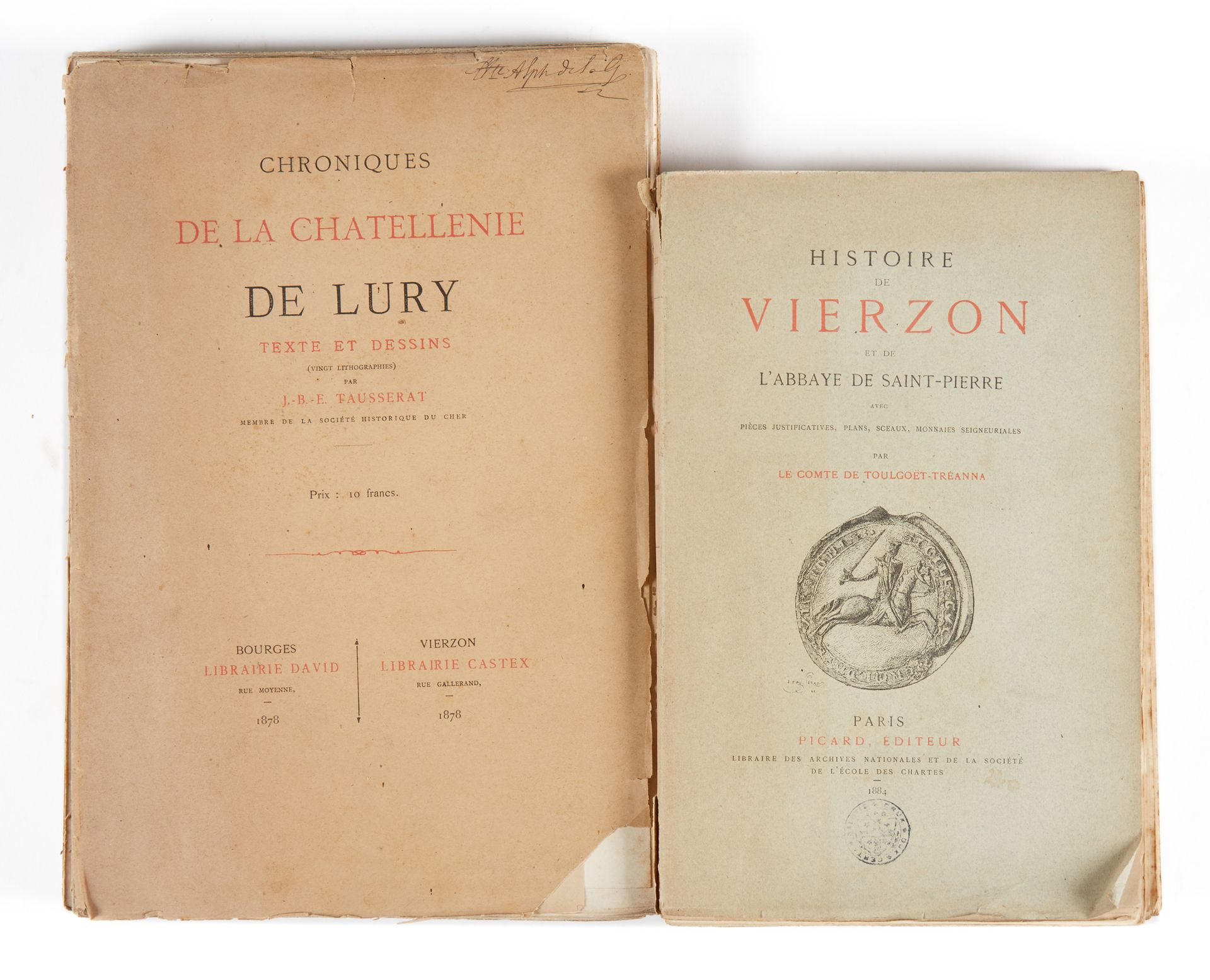 TOULGOET - TREANNA, Comte de. History of Vierzon and the Abbey of Saint Pierre [&hellip;