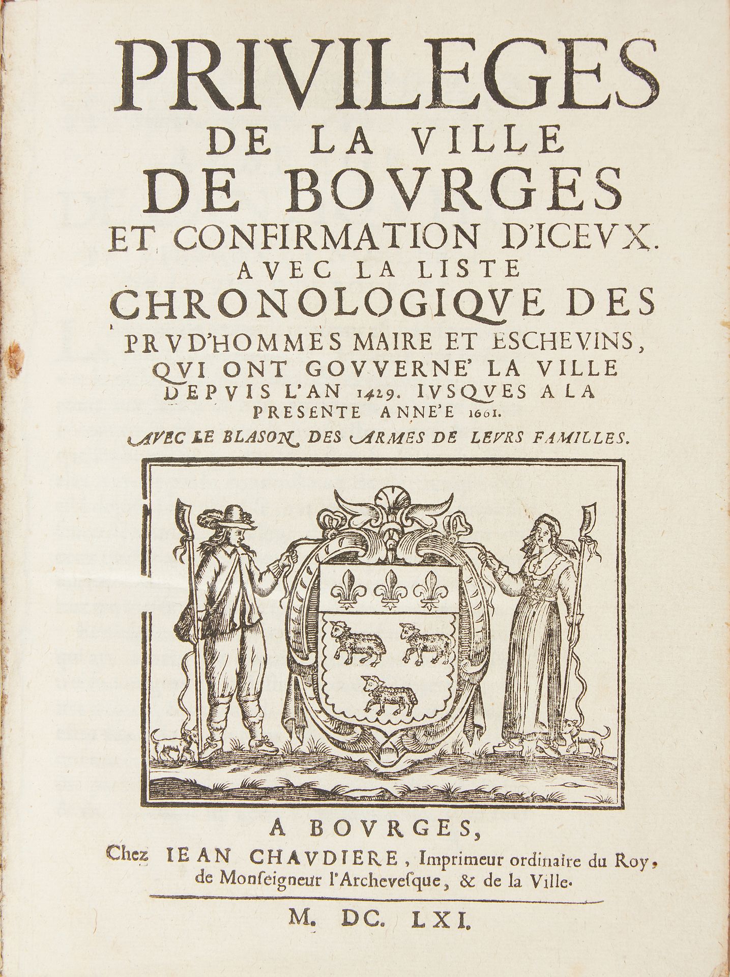 Null Privilegien der Stadt Bourges und Bestätigung von iceux mit der chronologis&hellip;