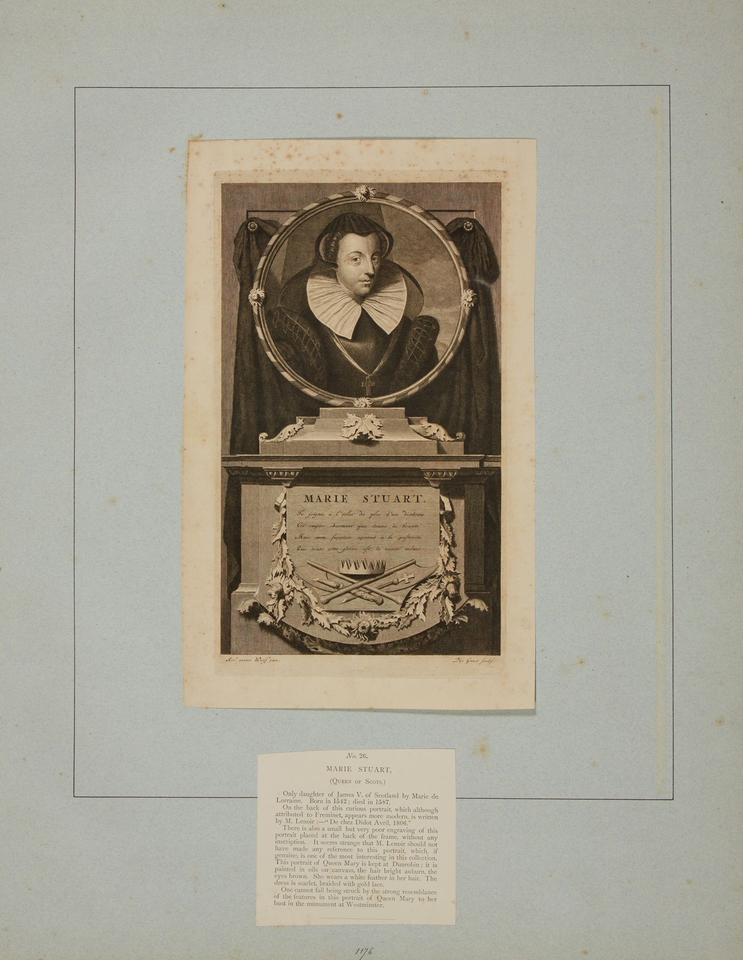 Null ALBUM. Marie Stuart Reine de France et d'Écosse. Iconographie. 1 vol. In-pl&hellip;