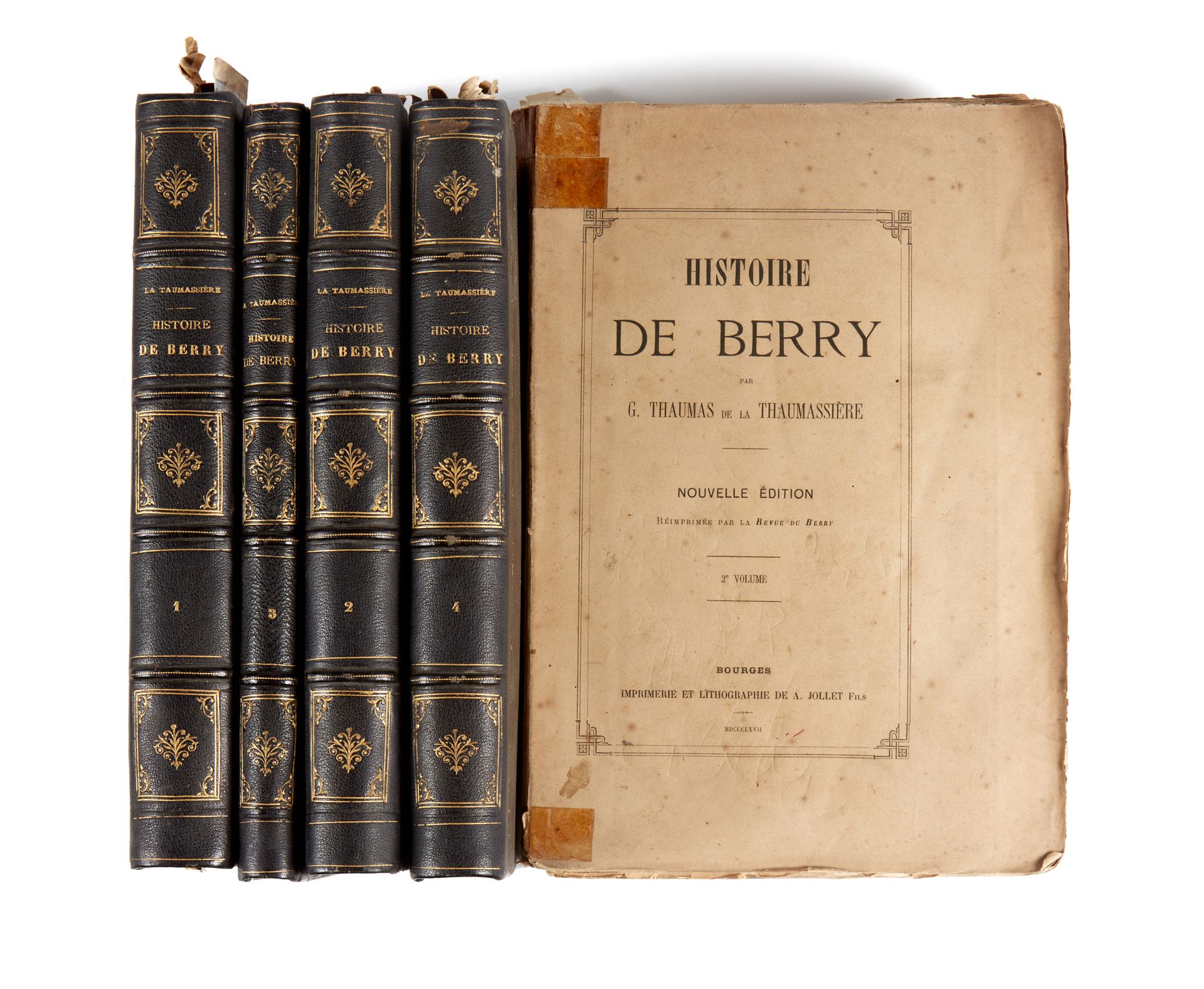 THAUMAS DE LA THAUMASSIÈRE, Gaspard. Historia de Berry. Nueva edición. Bourges, &hellip;