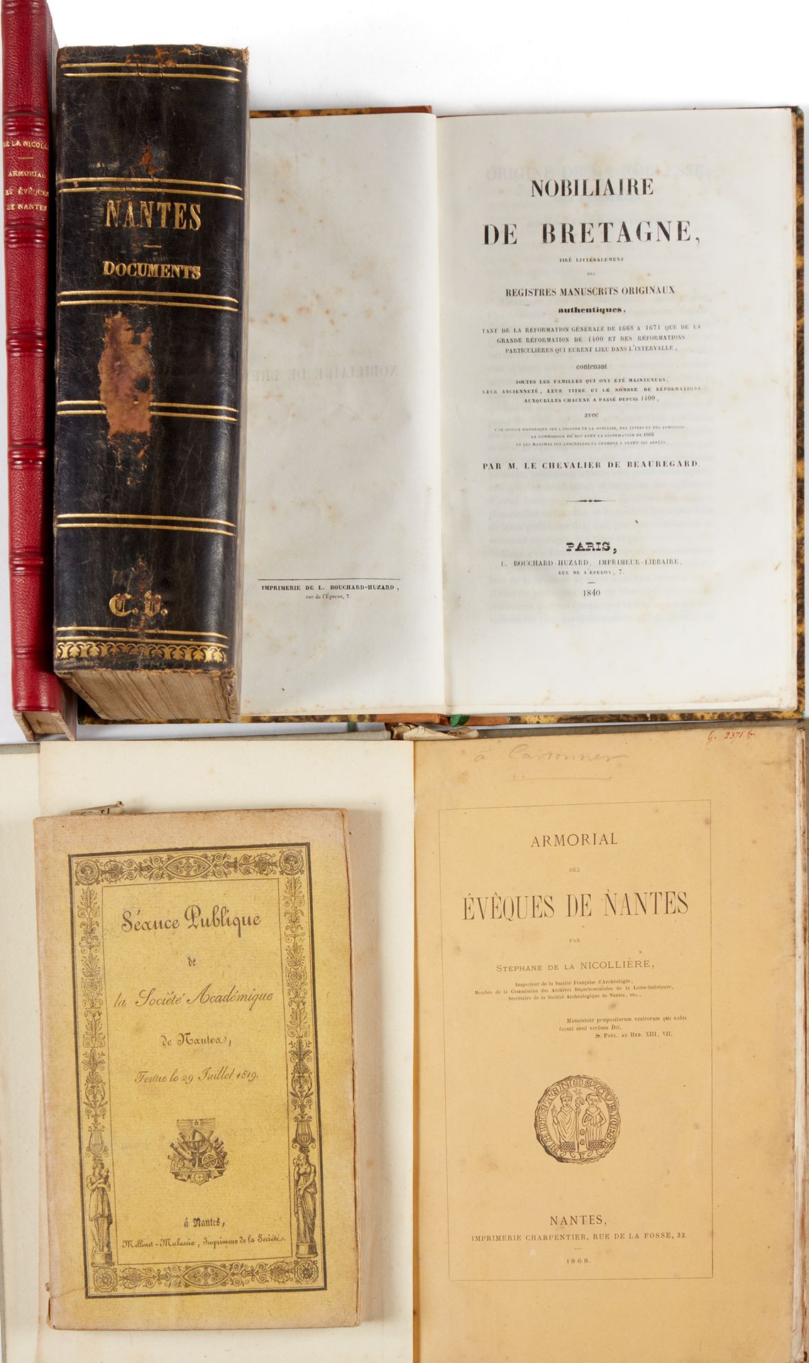Null LOIRE-ATLANTIQUE - NANTES] History. 1 set of bound and paperback books:
- L&hellip;