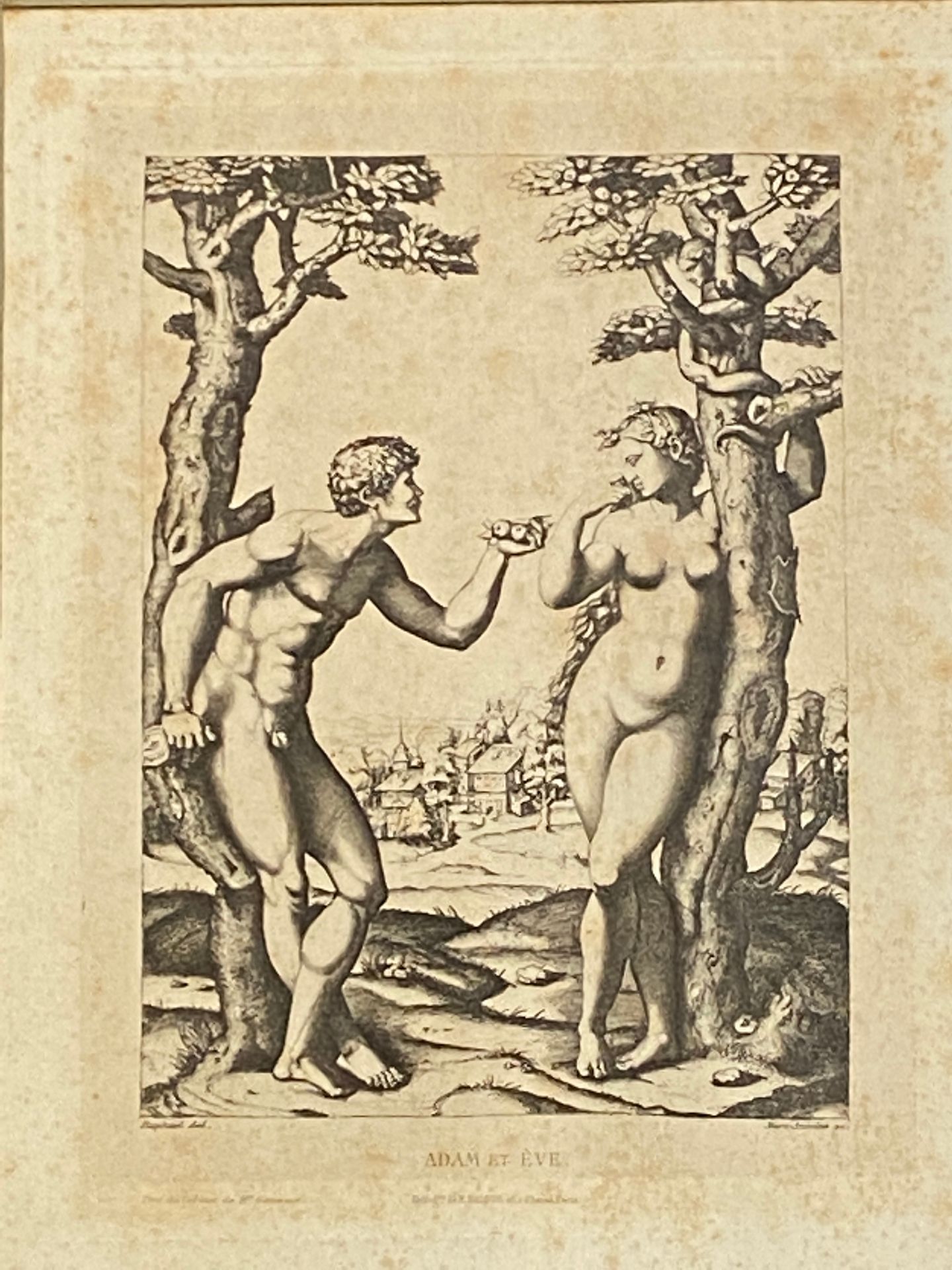 Null D'après Raphael

Adam et Eve

Héliogravure en noir. E. Baldus.

Dim du suje&hellip;
