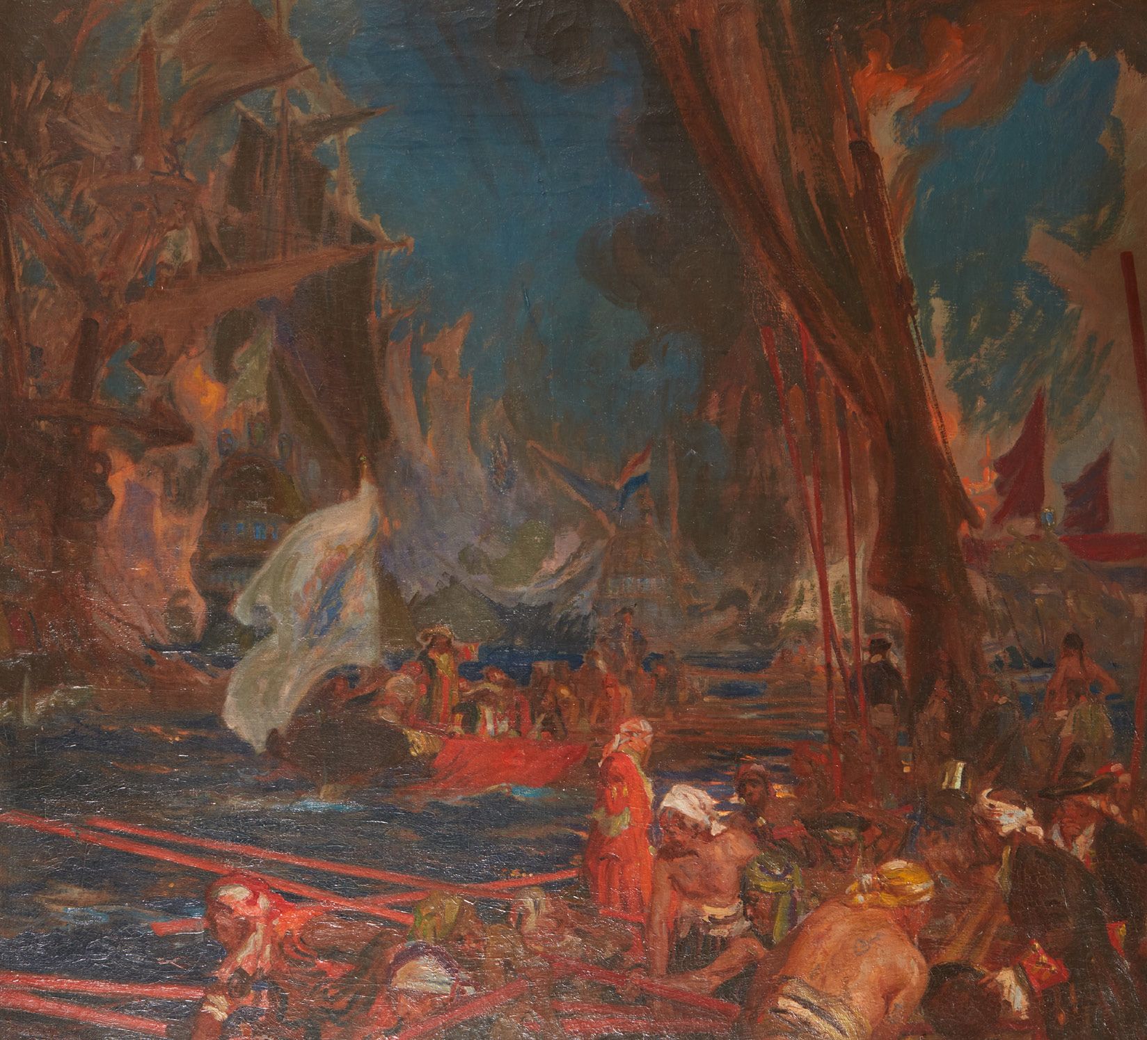 Charles FOUQUERAY (1869-1956) Scène de port oriental
Huile sur toile
100 x 114 c&hellip;