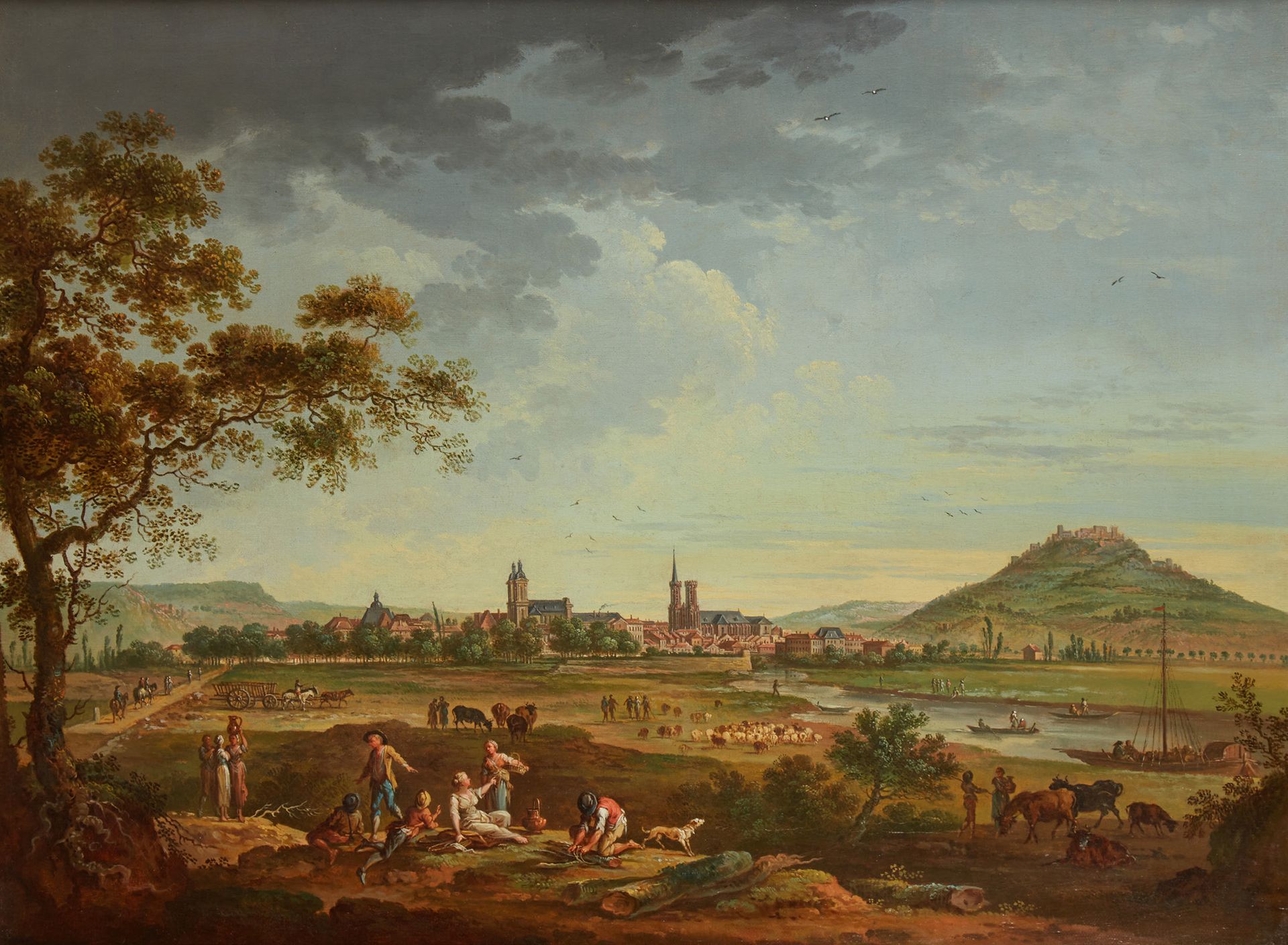 JEAN-BAPTISTE-CHARLES CLAUDOT (1733-1805) Pont-à-Mousson和Jouy-aux-Arches
画作一对 65&hellip;