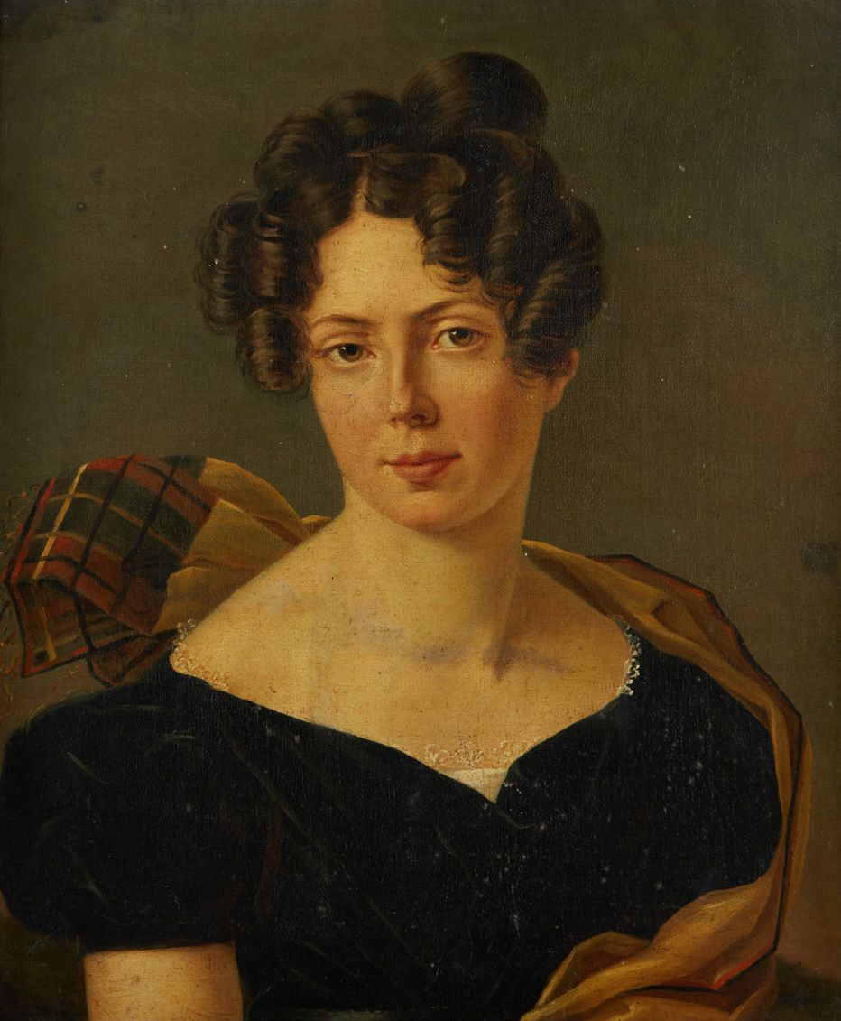 Ecole Francaise vers 1840 Portrait de femme à la robe noire
Toile
55 x 46 cm