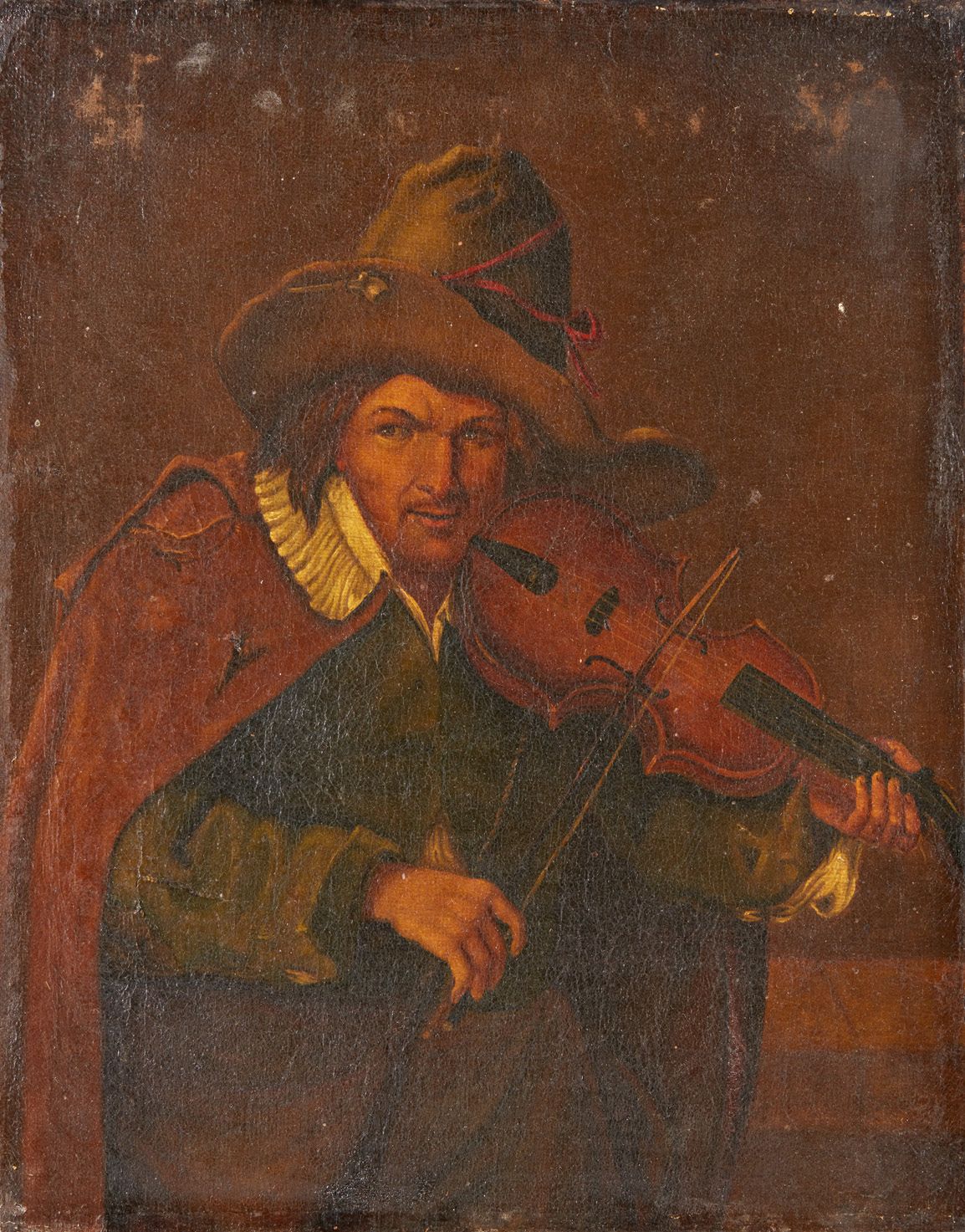 Ecole Italienne du XVIIIe siècle Le violoniste
Toile 50,5 x 40 cm
(sans cadre)