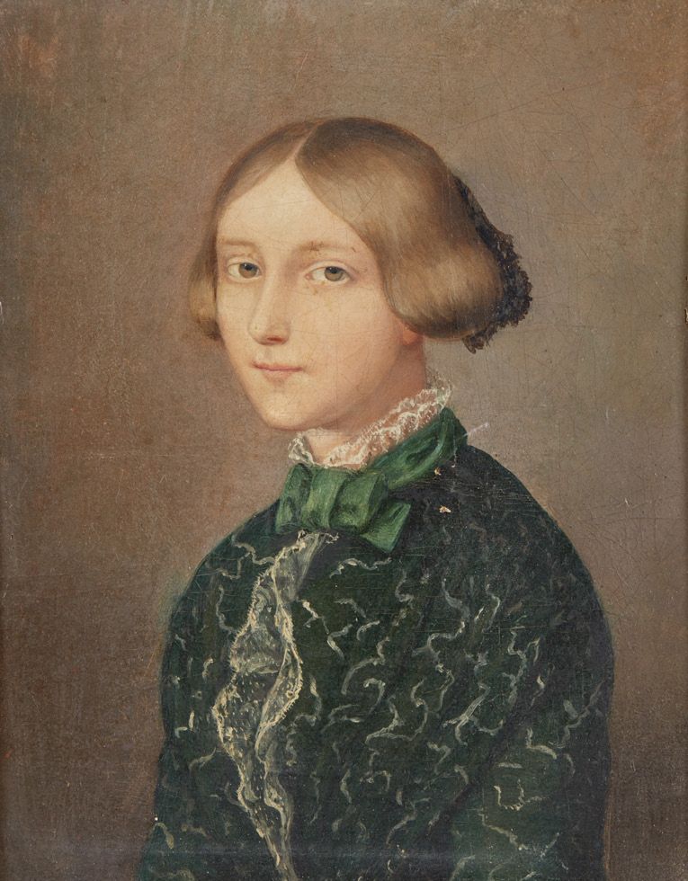 MARIA ELLENRIEDER (CONSTANCE 1791 - 1863) 年轻女子的肖像
镶嵌在纸板上的帆布
纸板背面的铭文
Marie Ellenr&hellip;