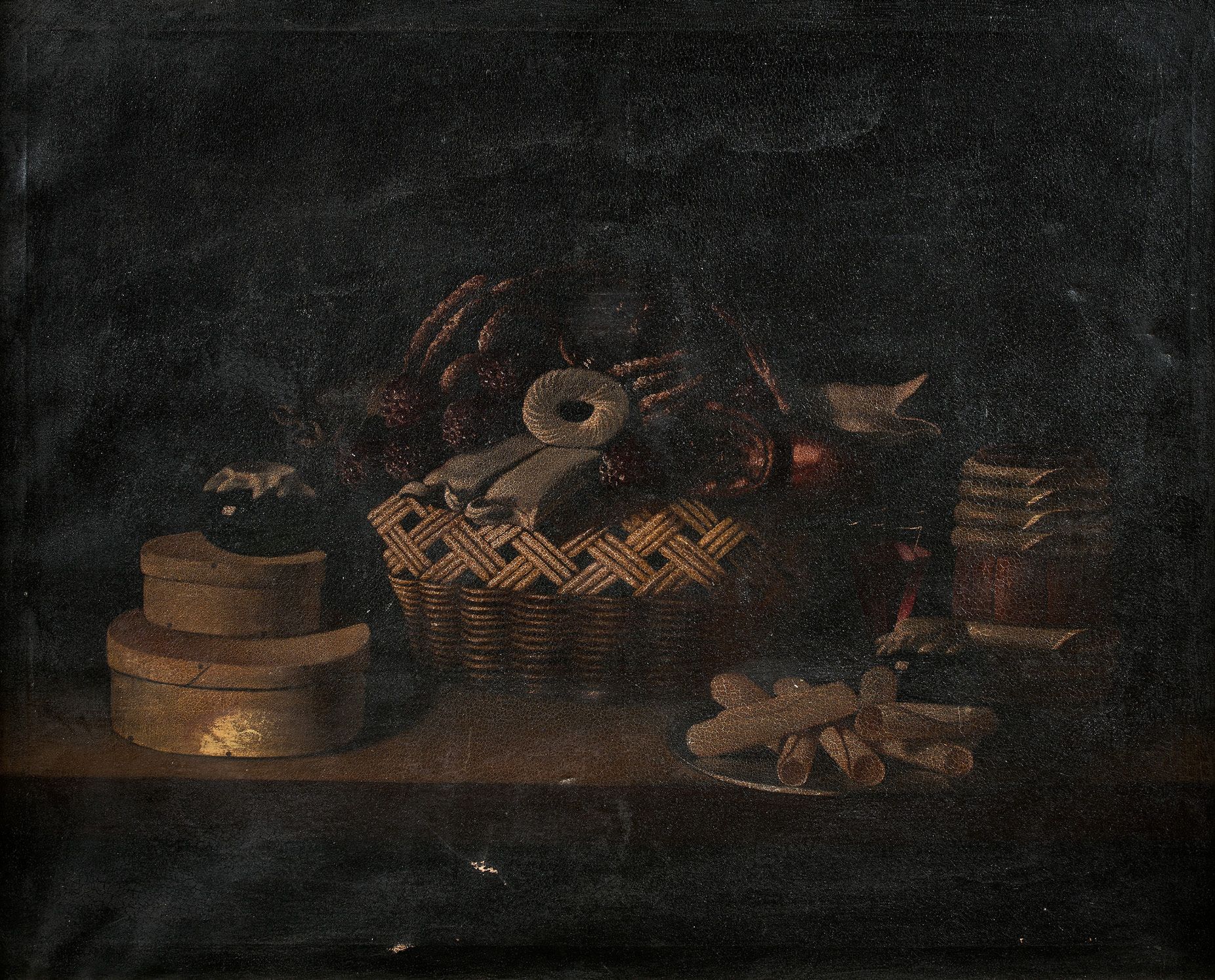 Ecole ESPAGNOLE vers 1930 Nature morte aux cruches
Nature morte aux pataisseries&hellip;