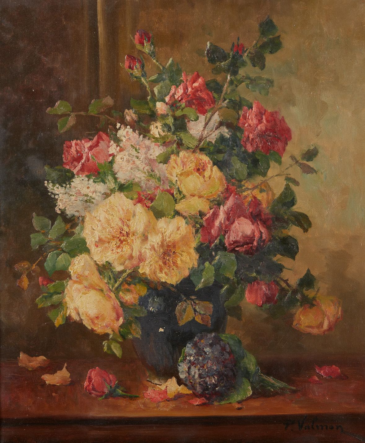 P. VALMON ALIAS HENRI CAUCHOIS (1850 - 1911) Bodegón con ramos de flores
Dos óle&hellip;