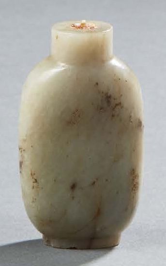 CHINE Botella de rapé de piedra de jabón tallada Finales del siglo XIX H: 5 cm