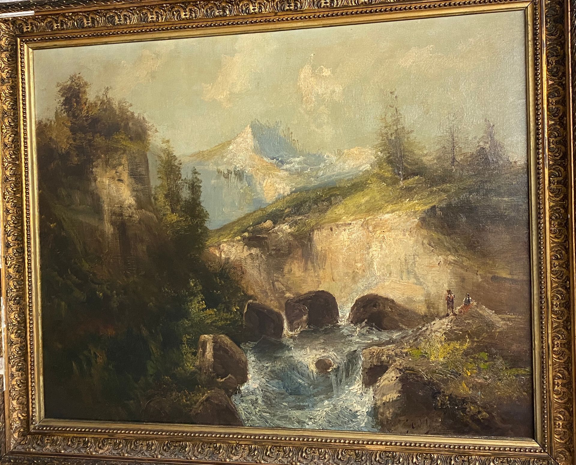 Null French school of the end of the 19th century

Mountain stream 

Oil on canv&hellip;