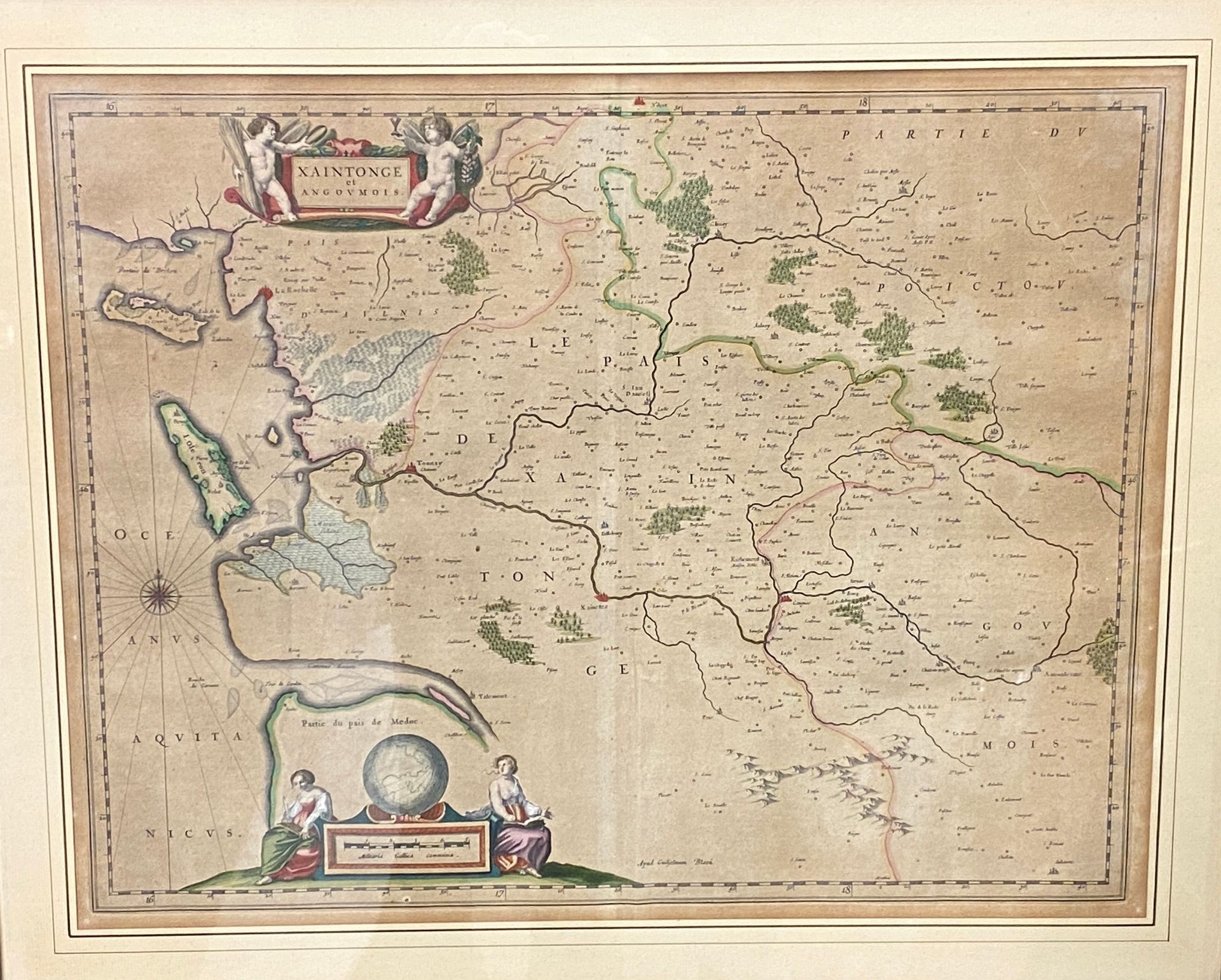 Null "Xaintonge和Angoumois

彩色地理地图

18世纪

41 x 51,5 cm (视图)

"诺曼底亚总督府

1692年黑色的地理&hellip;