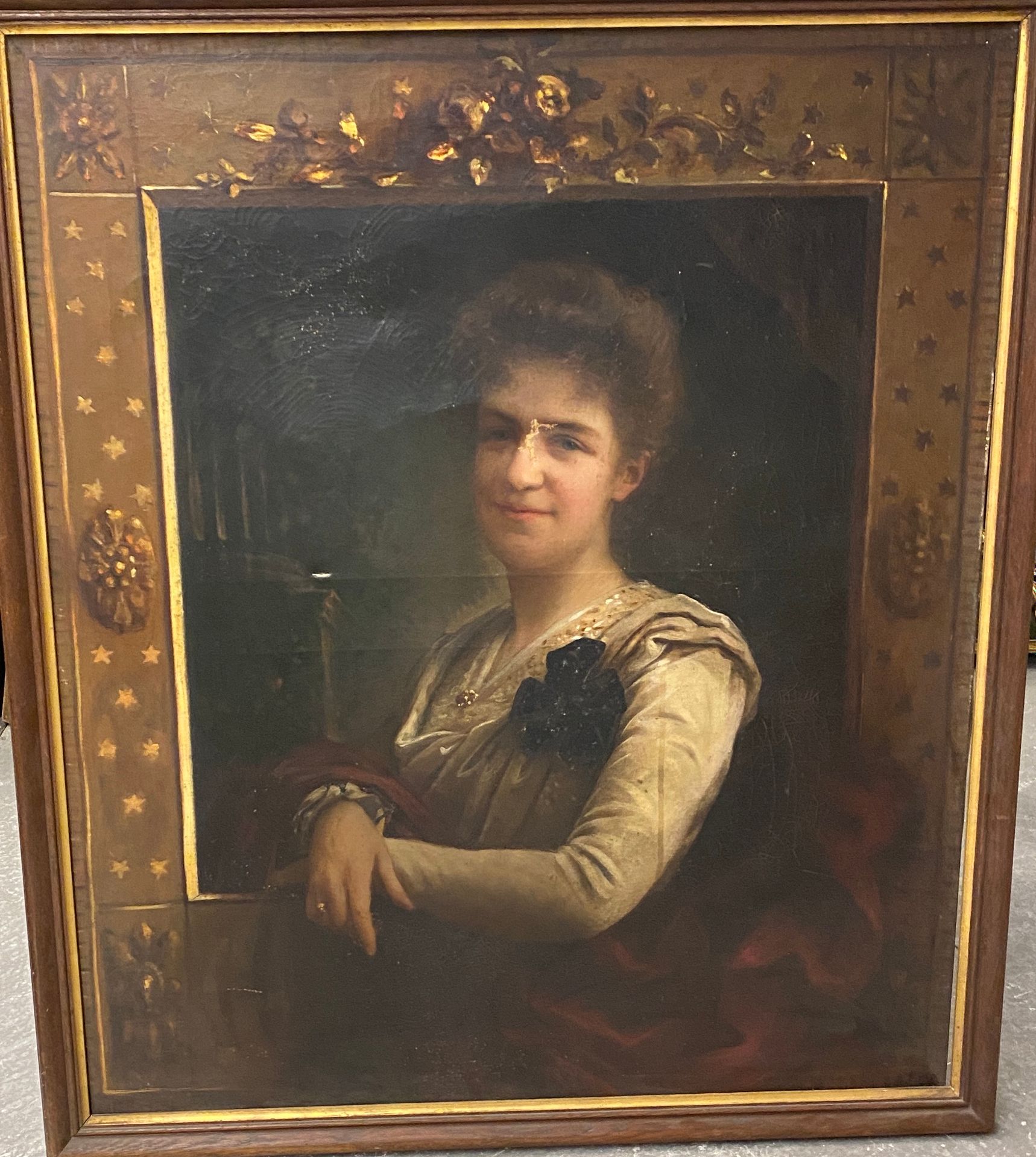 Null 19世纪的法国学校

一个女人的画像

布面油画

尺寸：86 x 73,5厘米

19世纪
