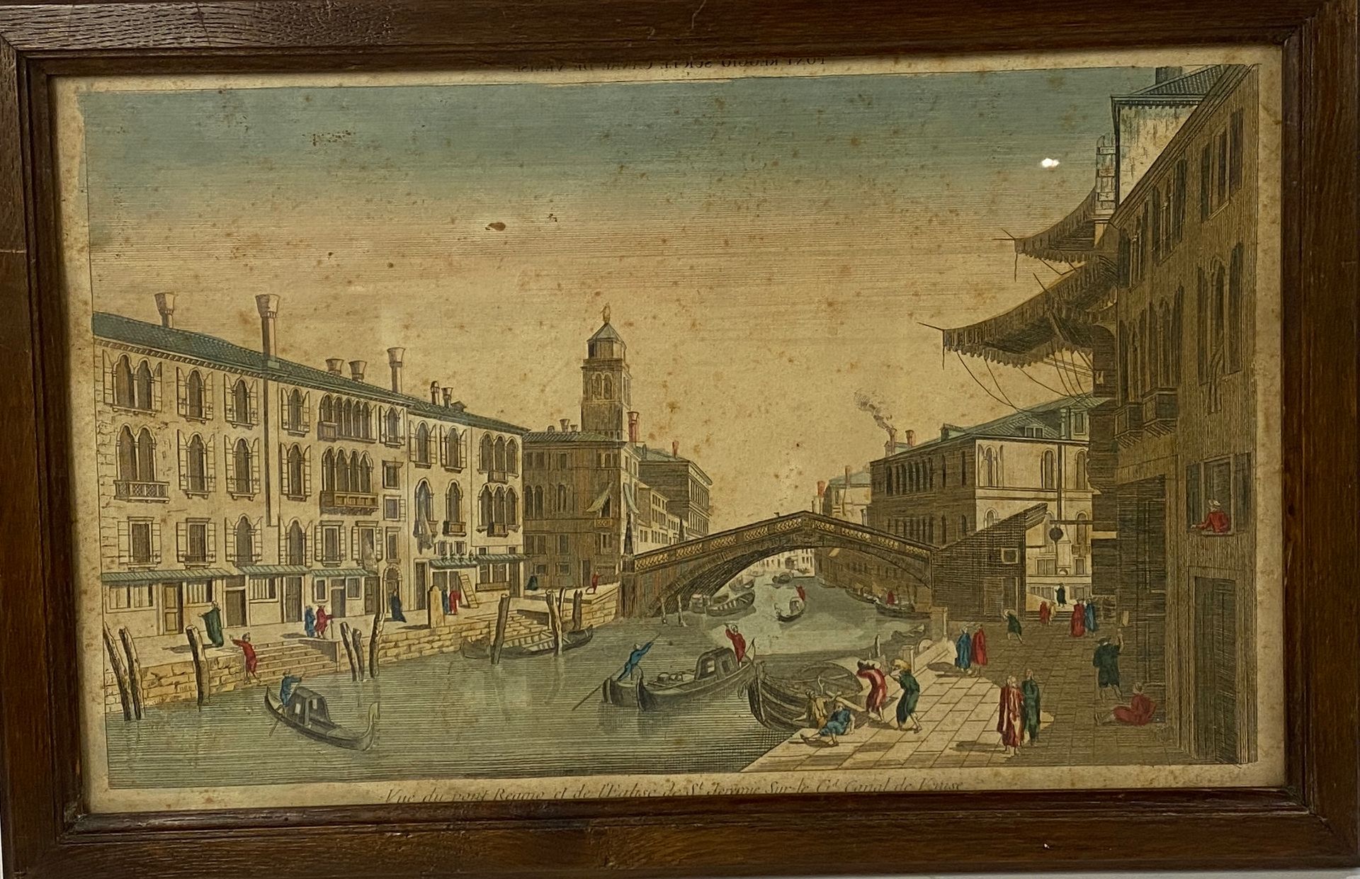 Null 彩色的光学视图

威尼斯的瑞吉欧桥景观

18世纪。

尺寸：26 x 43厘米