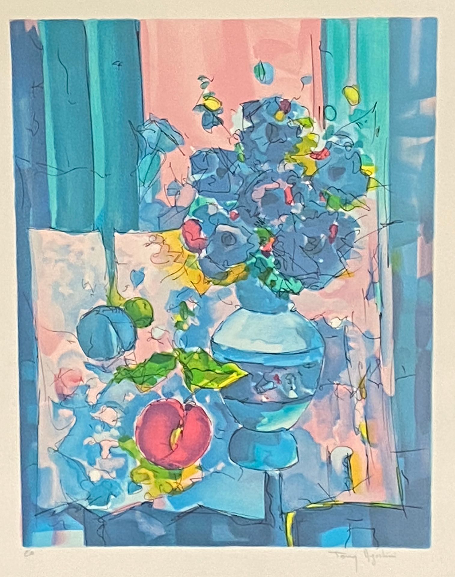 Null Tony AGOSTINI

静物

三幅彩色石板画组曲

艺术家的证明，在空白处会签。

尺寸：43 x 34厘米（观展）和22,5x18厘米（观展&hellip;
