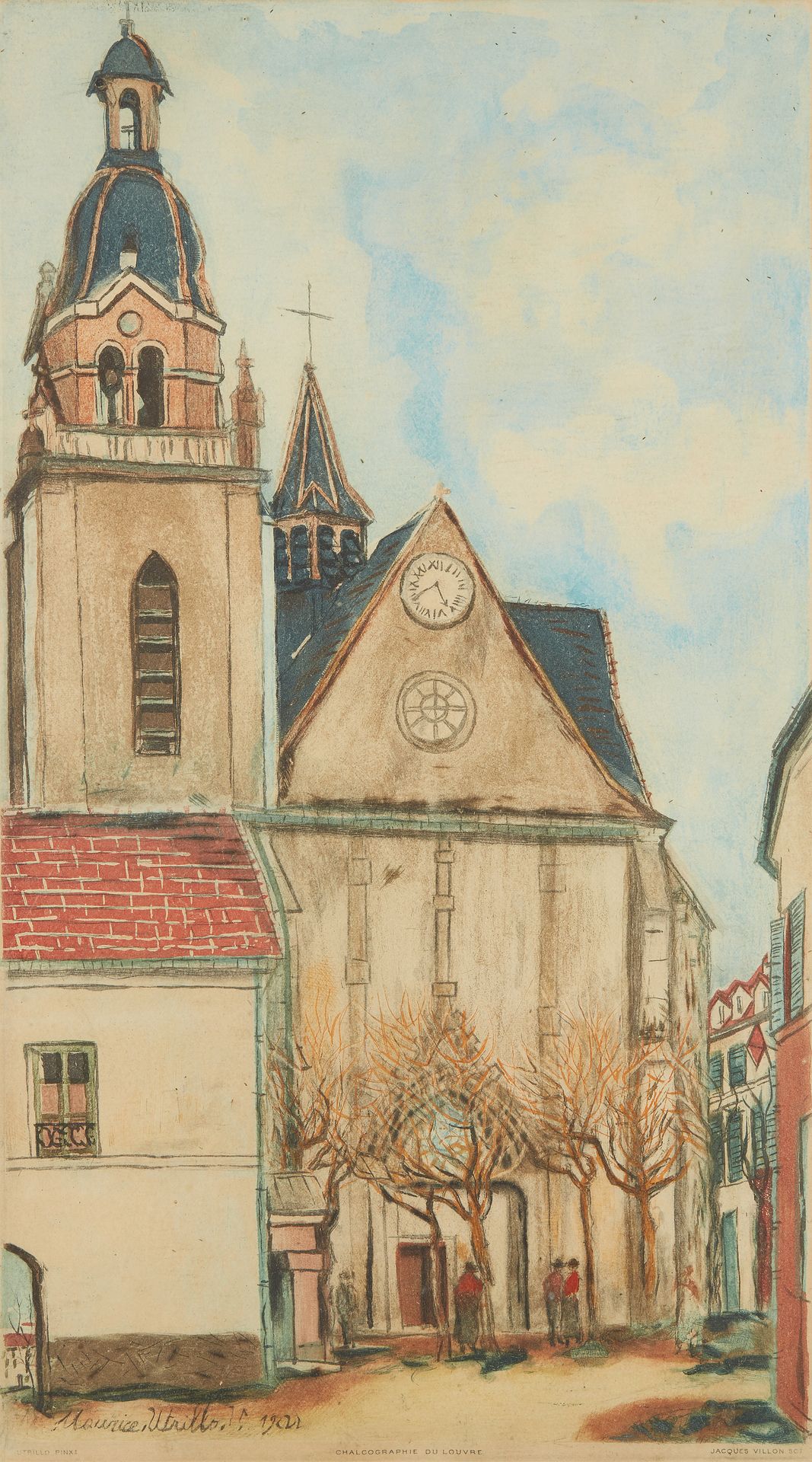 Null 莫里斯-乌蒂略(1883-1955)

利穆尔教堂（1927-1928年）

彩色水粉画

雅克-维永雕刻的。卢浮宫宪章》版本

盘中有签名和日期

&hellip;