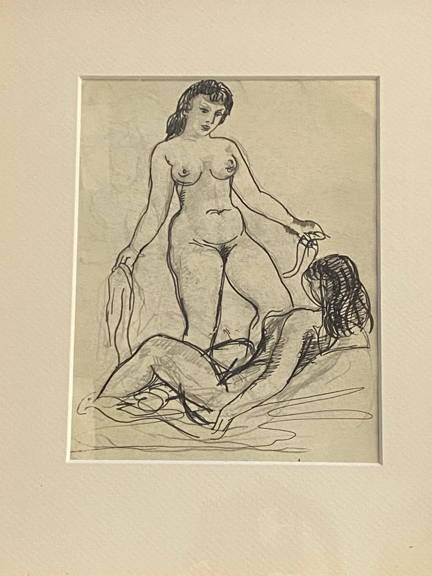Null 雷内-安德烈(1906-1987)

人物研究

纸上水墨和铅笔

双面绘图。

尺寸：15 x 12厘米，正在观看