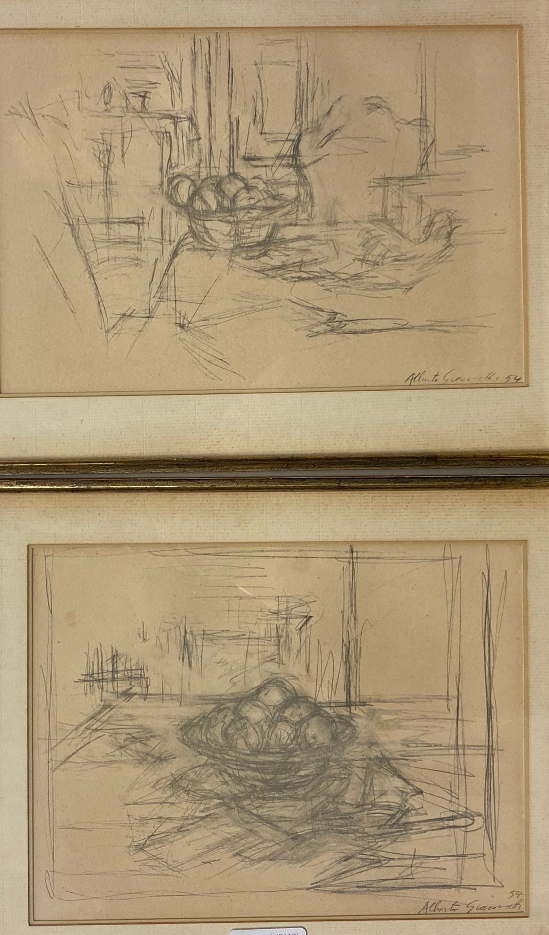 Null 阿尔贝托-贾科梅蒂(1901-1966)之后

静物与水果 54

两幅石版画的套画

右下方有签名和日期

17 x 26和14 x 18.5厘米