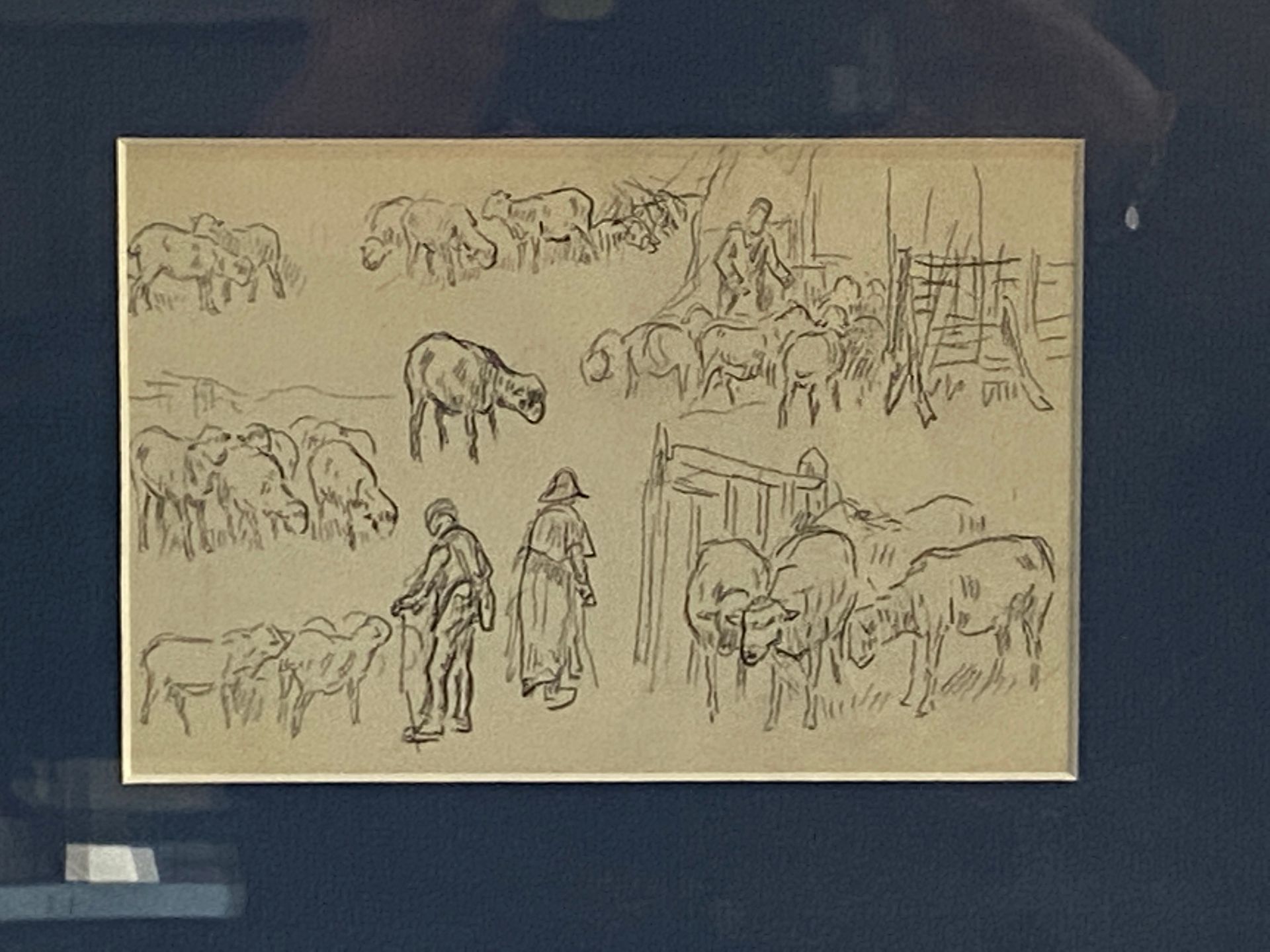 Null 布里索-德-沃维尔 (1818-1892)

绵羊和牧羊人的研究

纸上铅笔

尺寸：13 x 8厘米