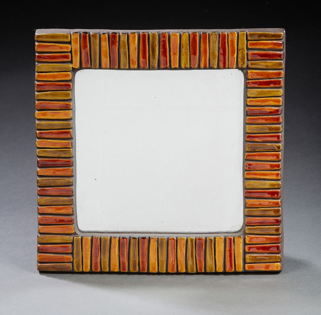 MITHÉ ESPELT (1923-2020) Barett-Spiegel aus Keramik
Dim.: 28 x 28 cm
