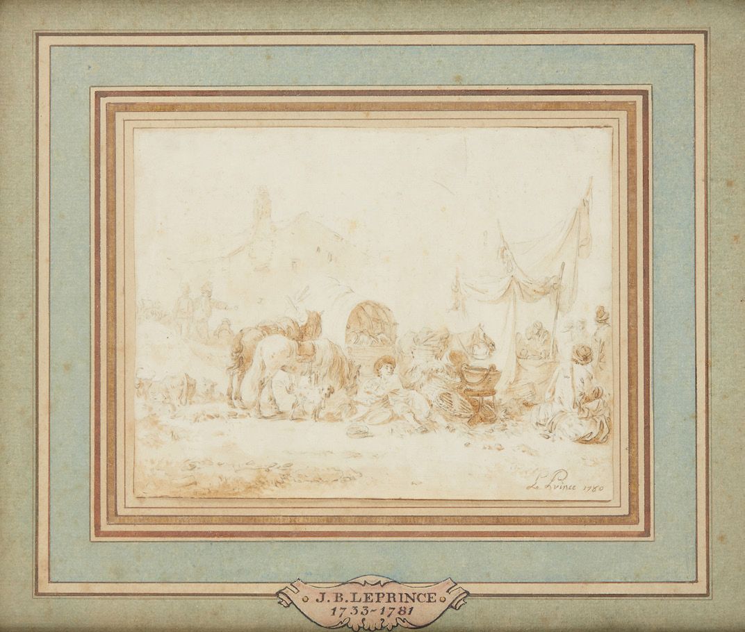 Jean - Baptiste LEPRINCE (Metz 1734 - Lagny sur Marne 1781) Le bivouac
La cariol&hellip;