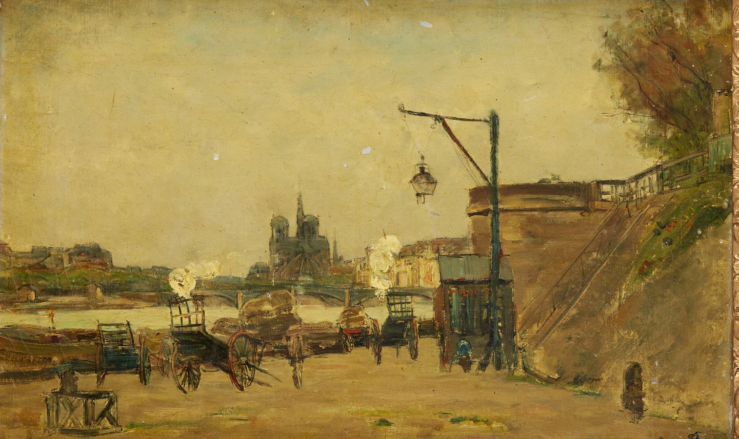 Auguste FLORENS (Actif à la fin du XIXe siècle) * View of Notre-Dame de Paris
On&hellip;
