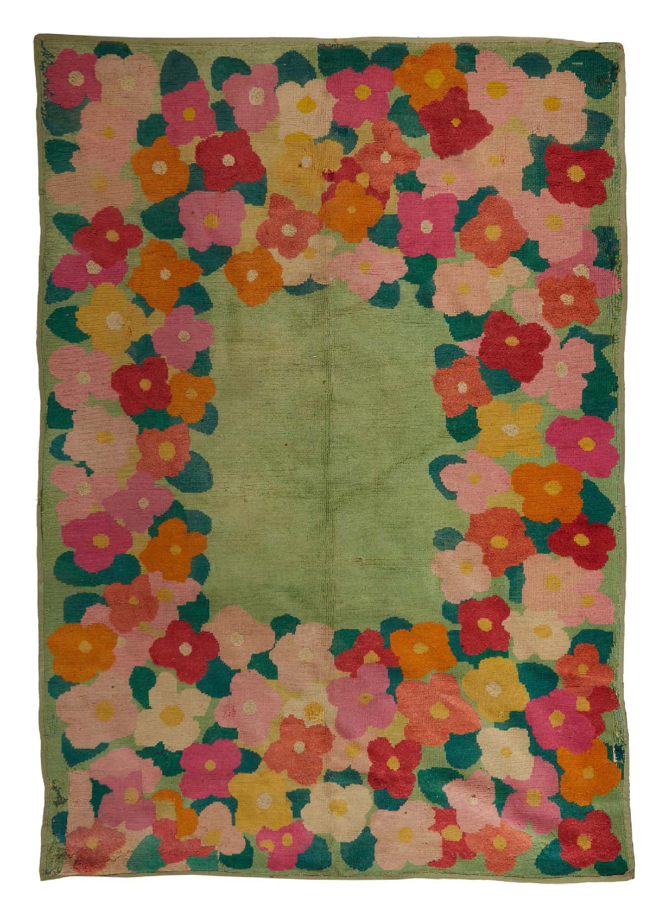 Atelier MARTINE pour Paul POIRET 
Grand tapis décor de fleurs.



Signé MARTINE
&hellip;