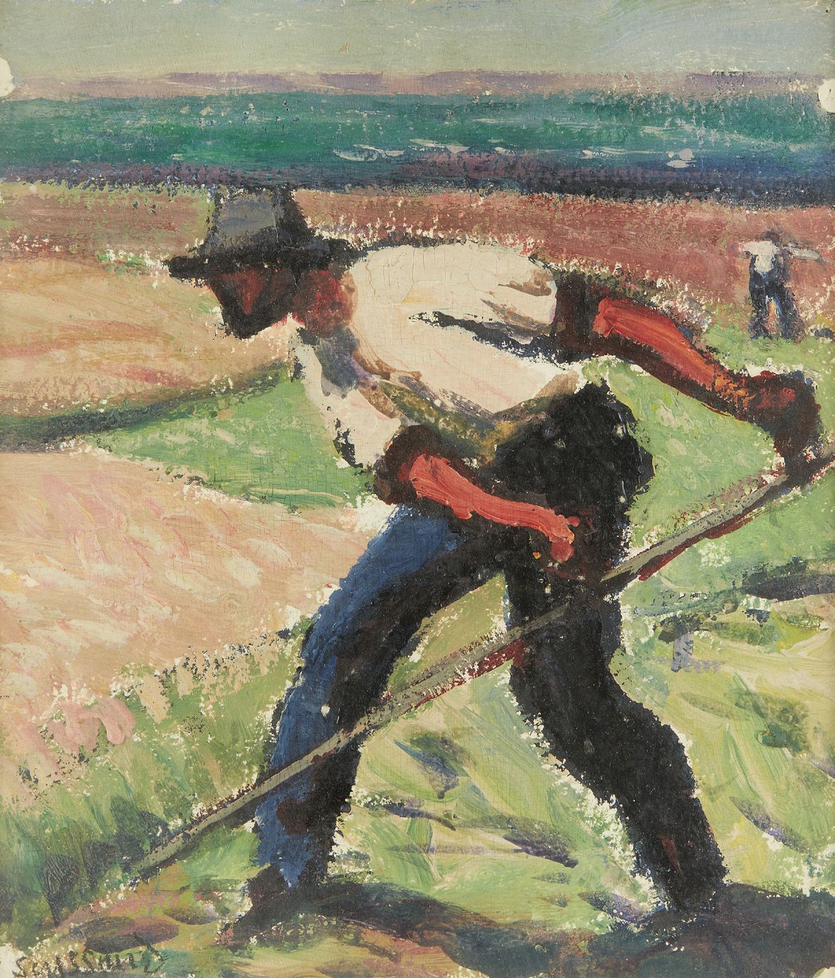 RENE SEYSSAUD (1867-1952) 收割者
纸上油画。
左下角有签名。
20 x 25.5 cm
画框背面有标签 Montauti, Nice