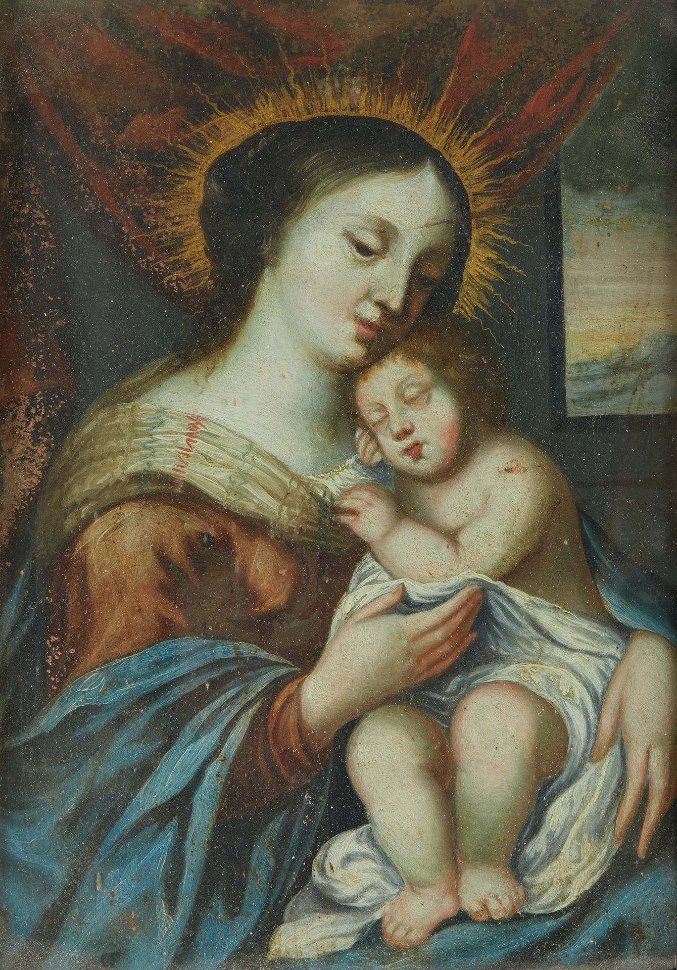Null FRANZÖSISCHE Schule aus dem 17.

Madonna mit Kind

Kupfer.

22 x 16 cm.

Ab&hellip;