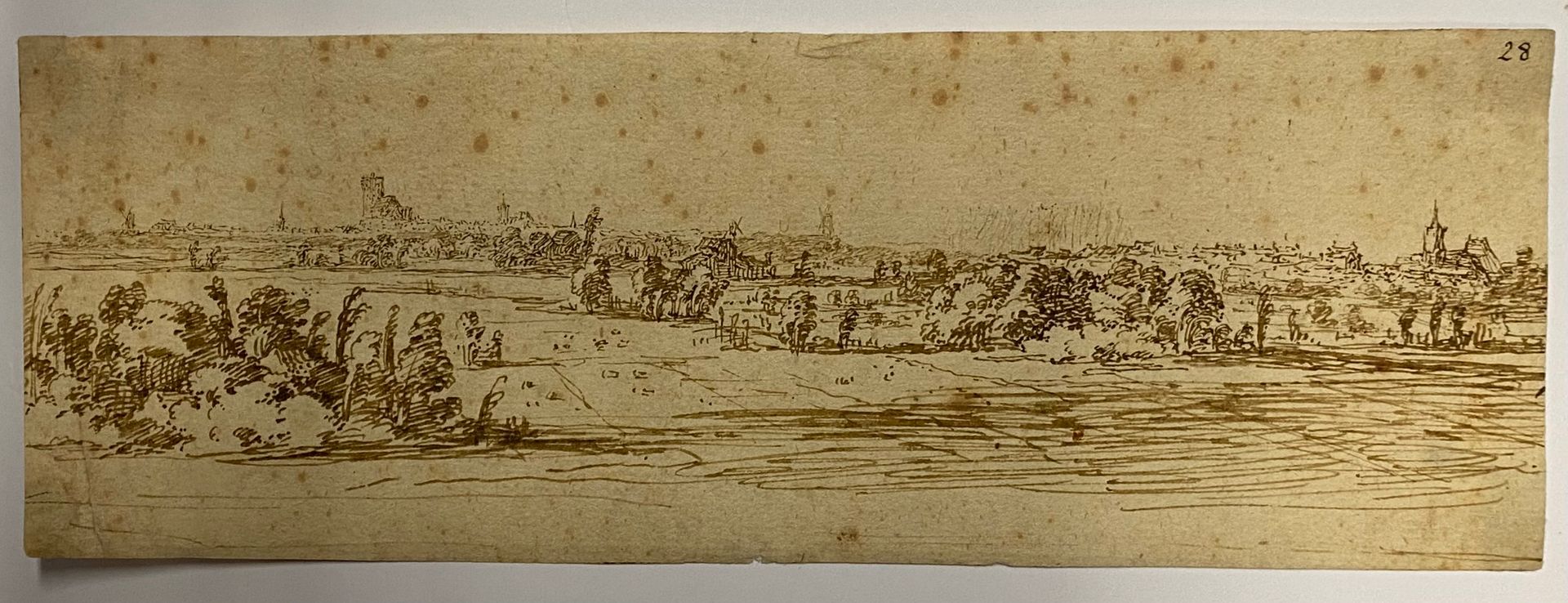 Null 两张图:



- 17世纪的北意大利学派

景观与河边的城堡

钢笔和棕色墨水。

24 x 36,5厘米。

 

- 17世纪弗莱米什学派，Ja&hellip;