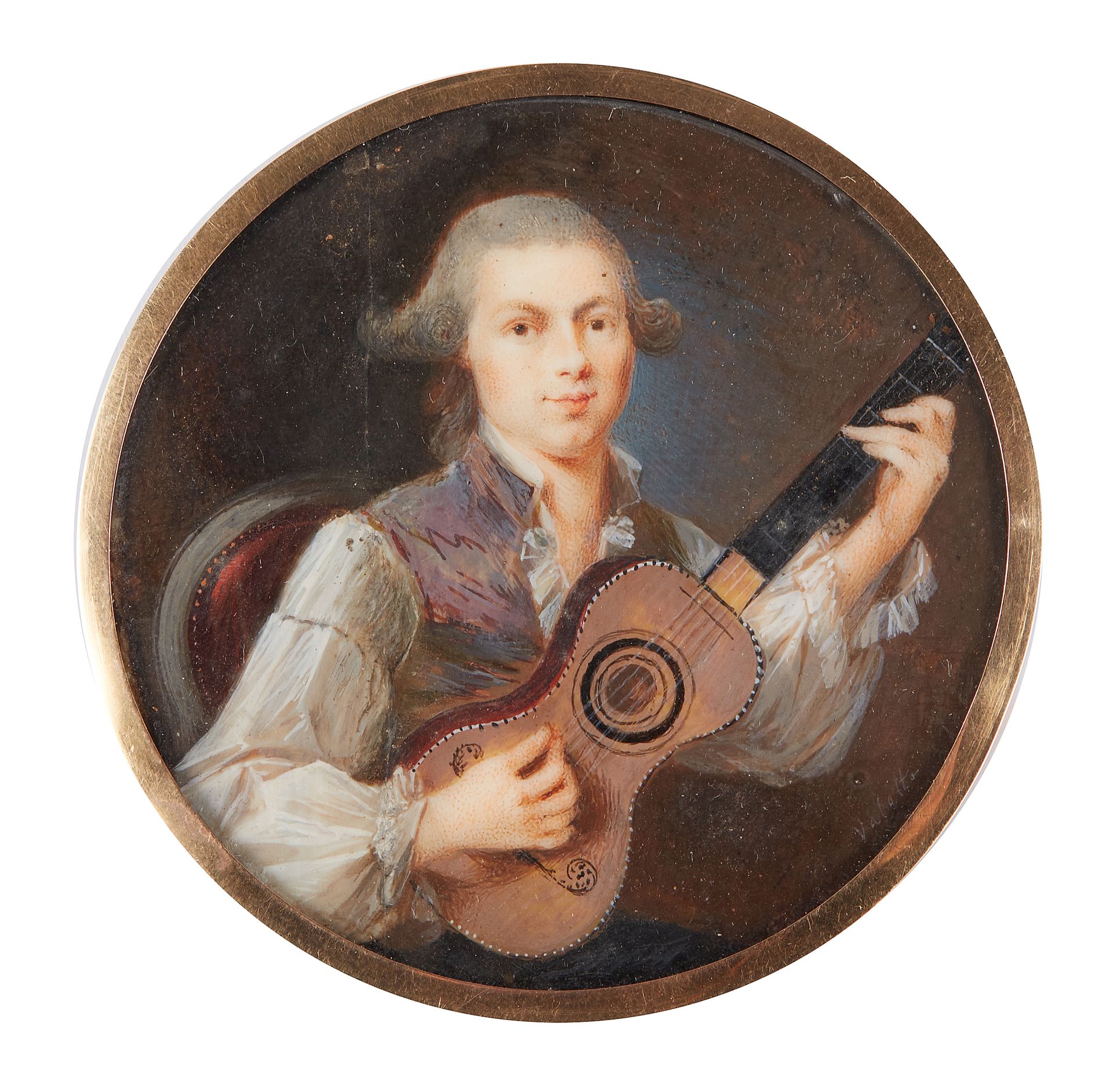 Null VALLETE vers 1780

Homme à la guitare

Miniature ronde à l'aquarelle.
&hellip;