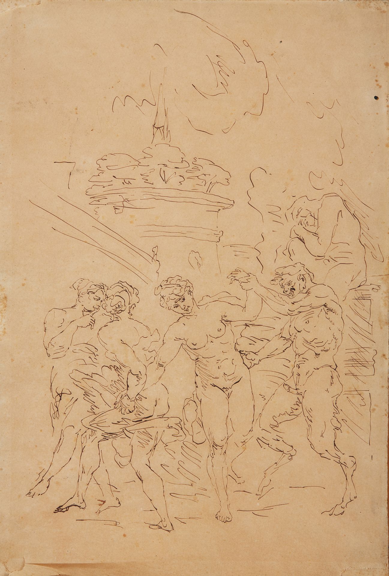 Null 一套十幅画。



- 约1700年的意大利学校

与命运之神的装饰项目

钢笔和黑色墨水，棕色水洗。

42,5 x 14 cm。

 

- 十八&hellip;