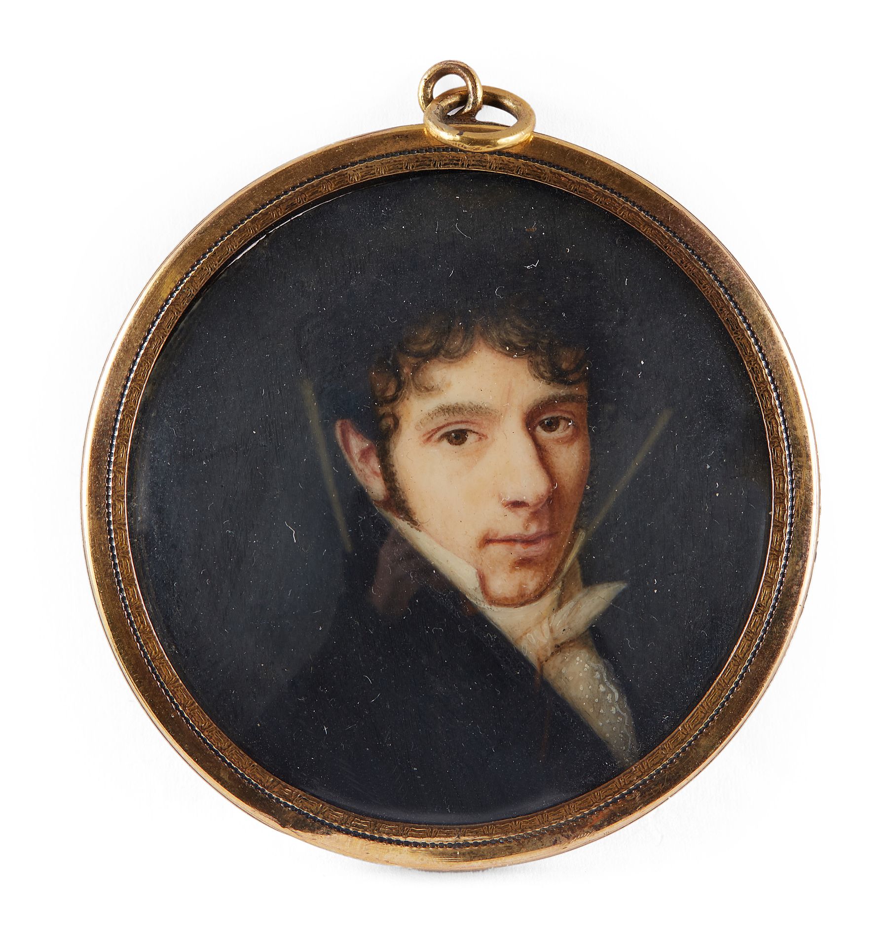 Null 
19世纪的学校

维琴佐-贝里尼（1801 - 1835）的肖像，歌剧《诺玛》的意大利作曲家。

圆形微型。

直径：4.8厘米。