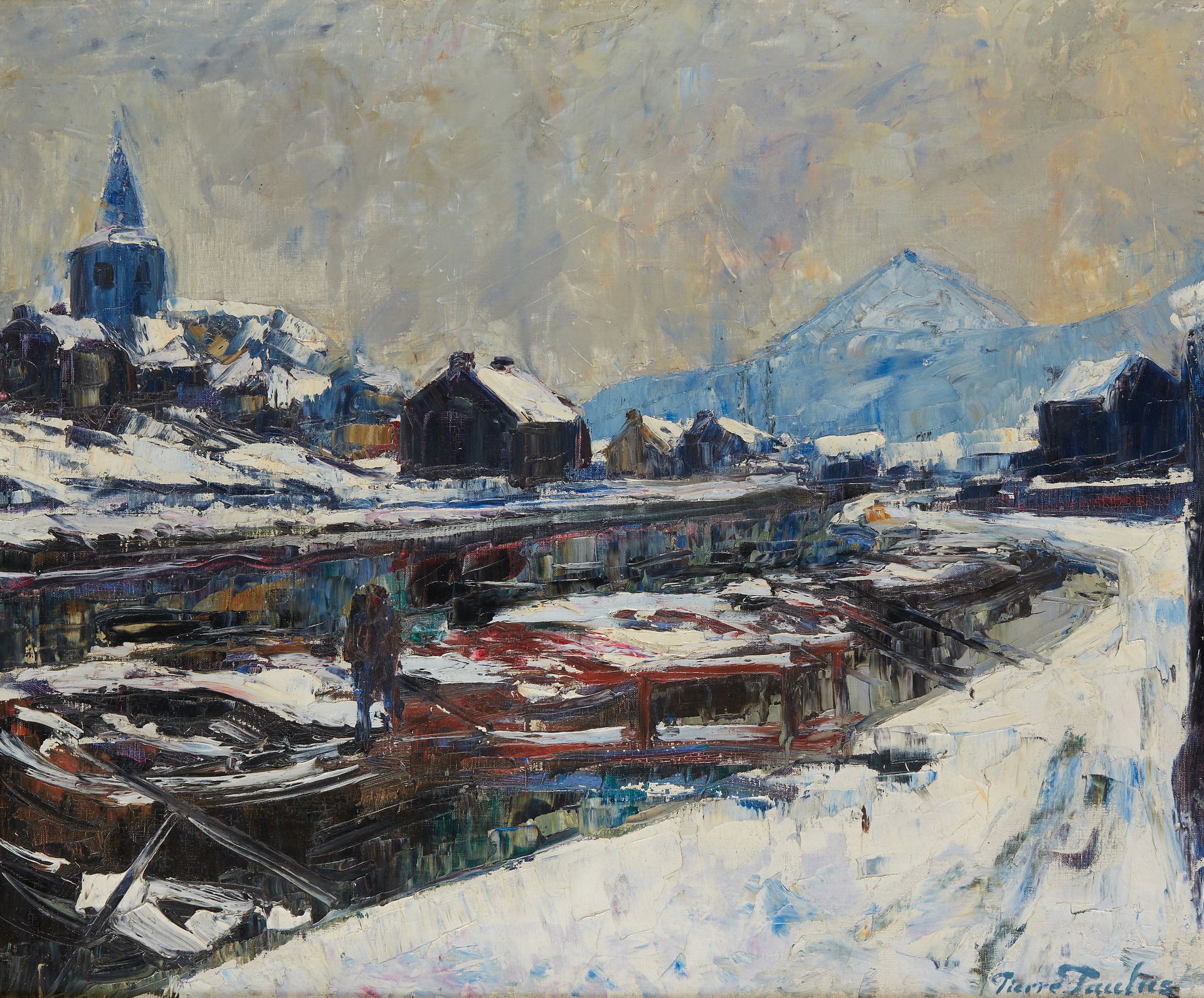 Null Pierre PAULUS (1881 - 1959)

Ufer der Sambre im Winter

Öl auf Leinwand.

S&hellip;