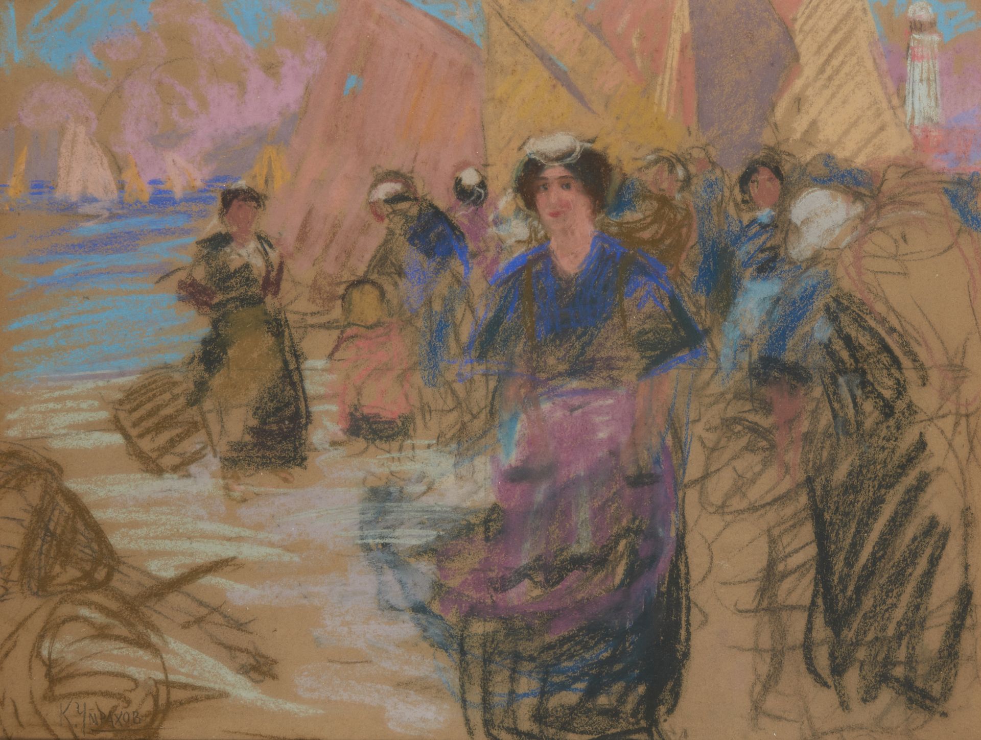 Null KARPO TCHIRAKHOFF (1878-1913)

Scène de port

Pastel sur carton.

Signé en &hellip;