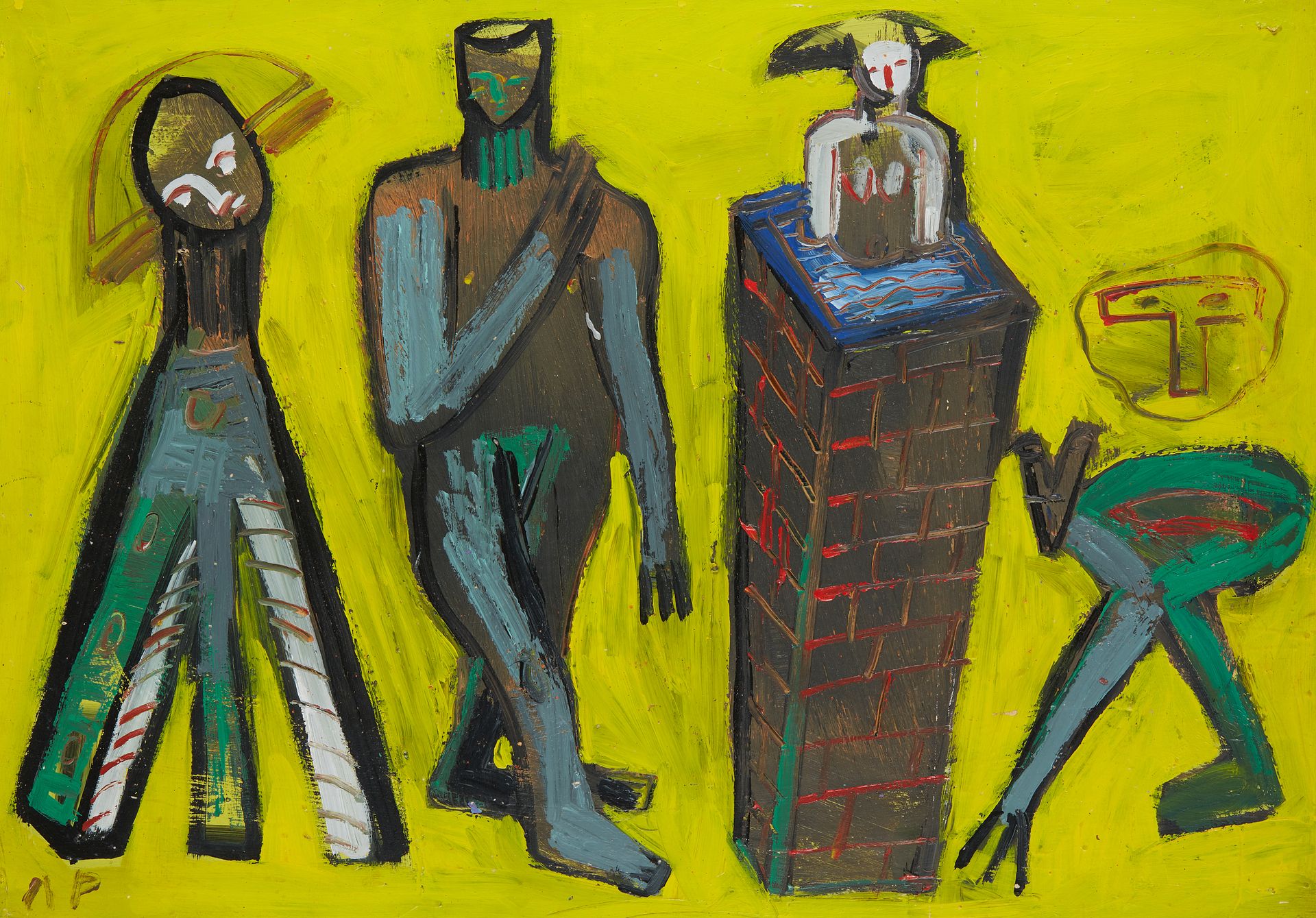 Null 安东尼-帕蒂尼奥-佩雷斯（Antón PATIÑO PÉREZ） (1957)

无题》，1985年

纸上油彩。

左下角有图案。

75 x 10&hellip;