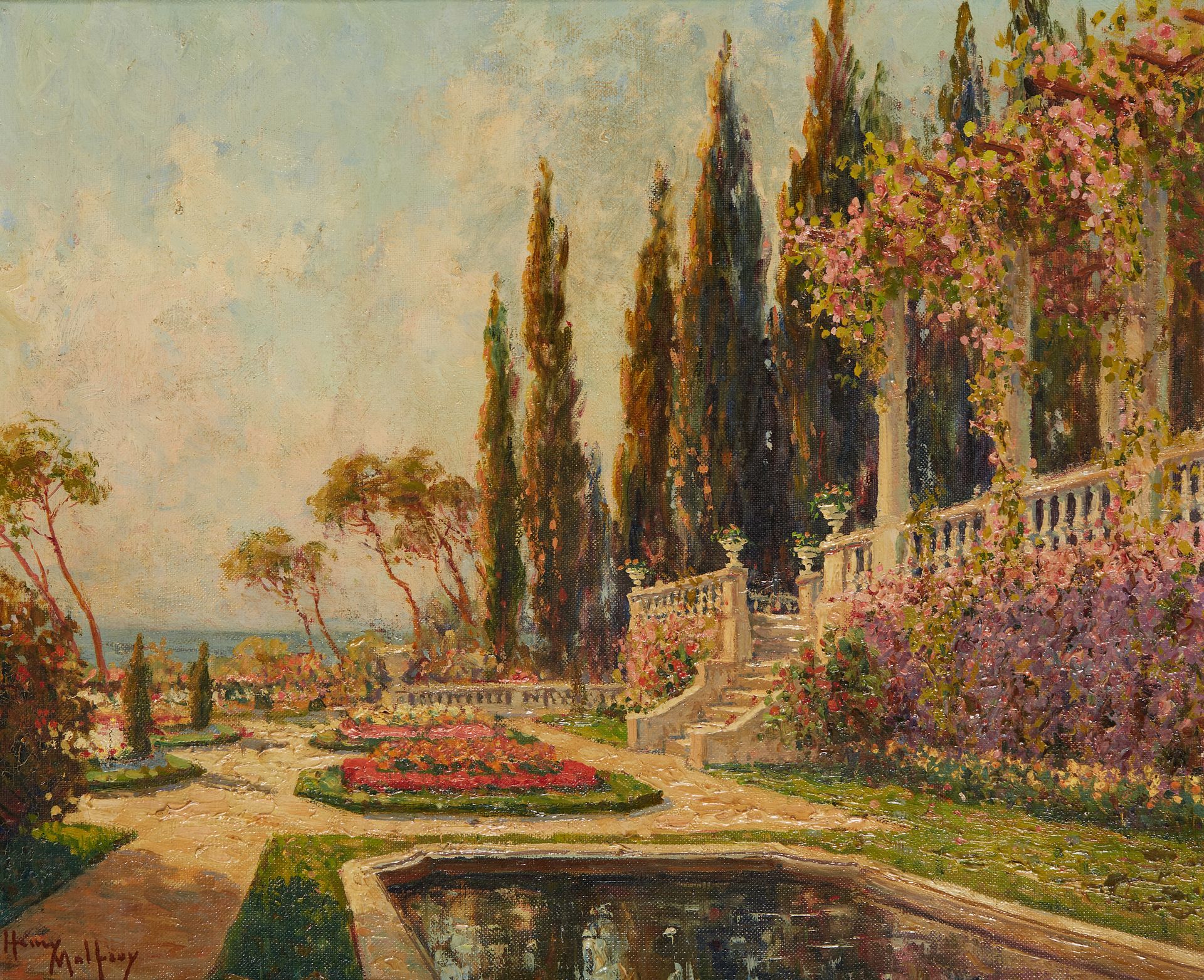 Null 亨利-马弗罗伊(1895-1944)

一个花园的景色。

布面油画，左下方有签名。

尺寸：38 x 46厘米。
(左边的事故)