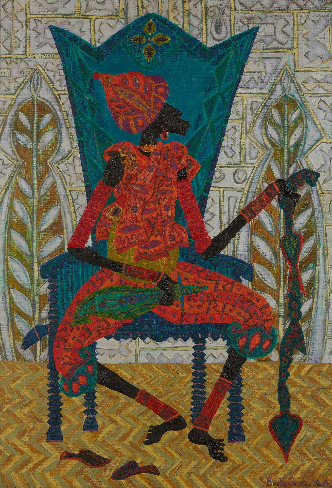 Null Boubacar COULIBALY (1944-1984)

Personage on a throne, 1972

Oil on panel.
&hellip;