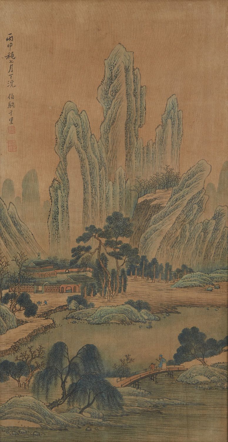 CHINE, deuxième moitié du XIXe siècle, d'après Zhao Qianli (1127-1162) artiste c&hellip;