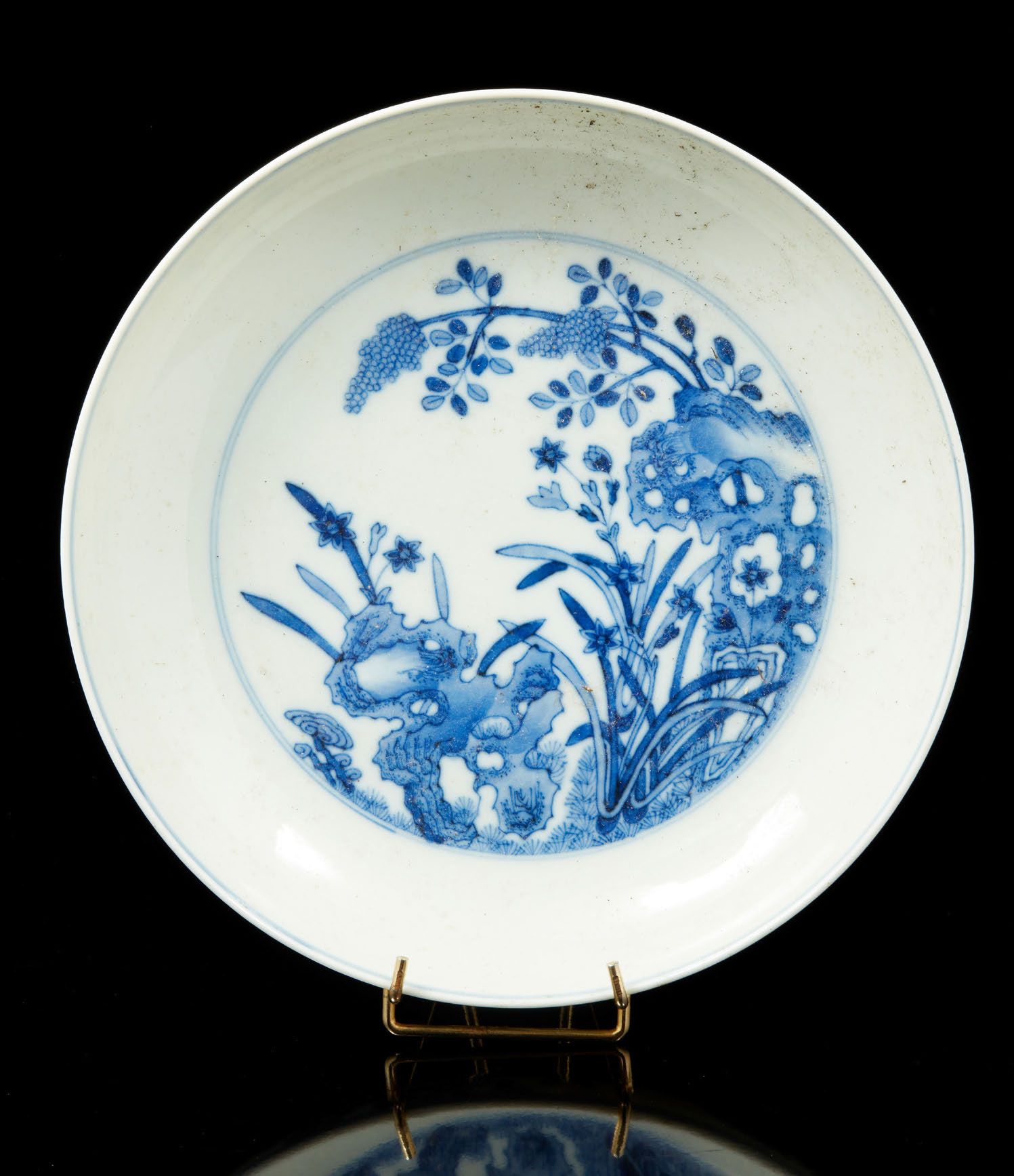 CHINE, première moitié du XXe siècle A blue and white porcelain bowl decorated w&hellip;