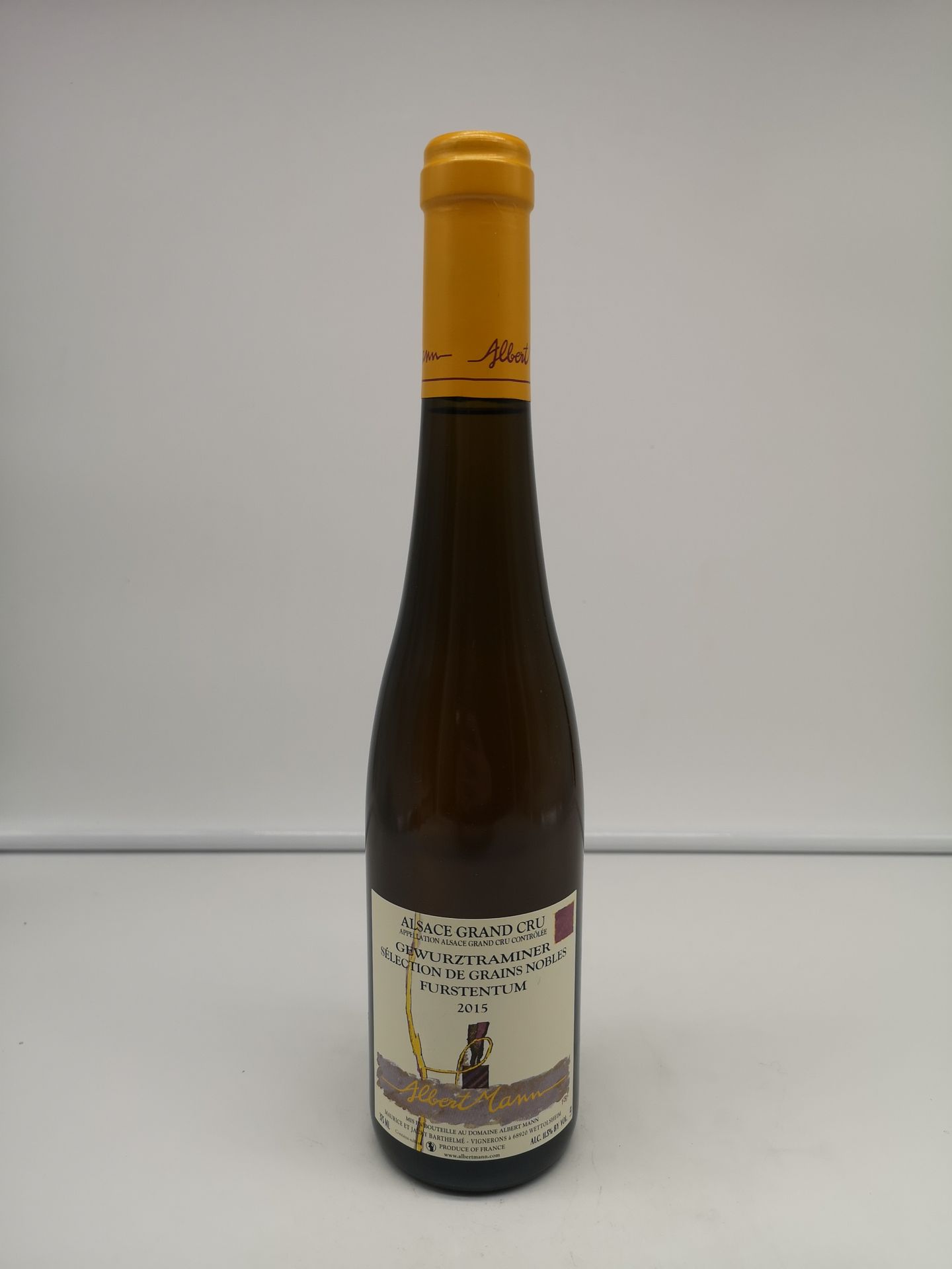 Null 12个半瓶阿尔伯特-曼的格乌斯塔明纳特级酒庄Furstentum Sélection de Grains Nobles 2015 Alsace