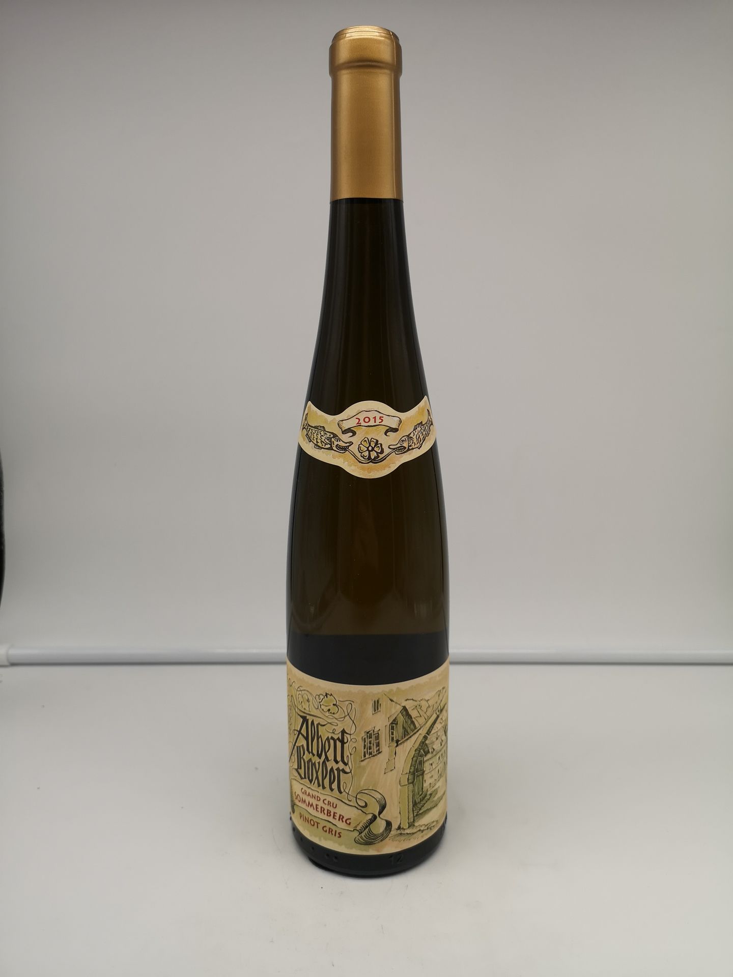 Null 9 Flaschen 50 cl Albert Boxler Pinot Gris Grand Cru "W" Sommerberg 2015 Els&hellip;