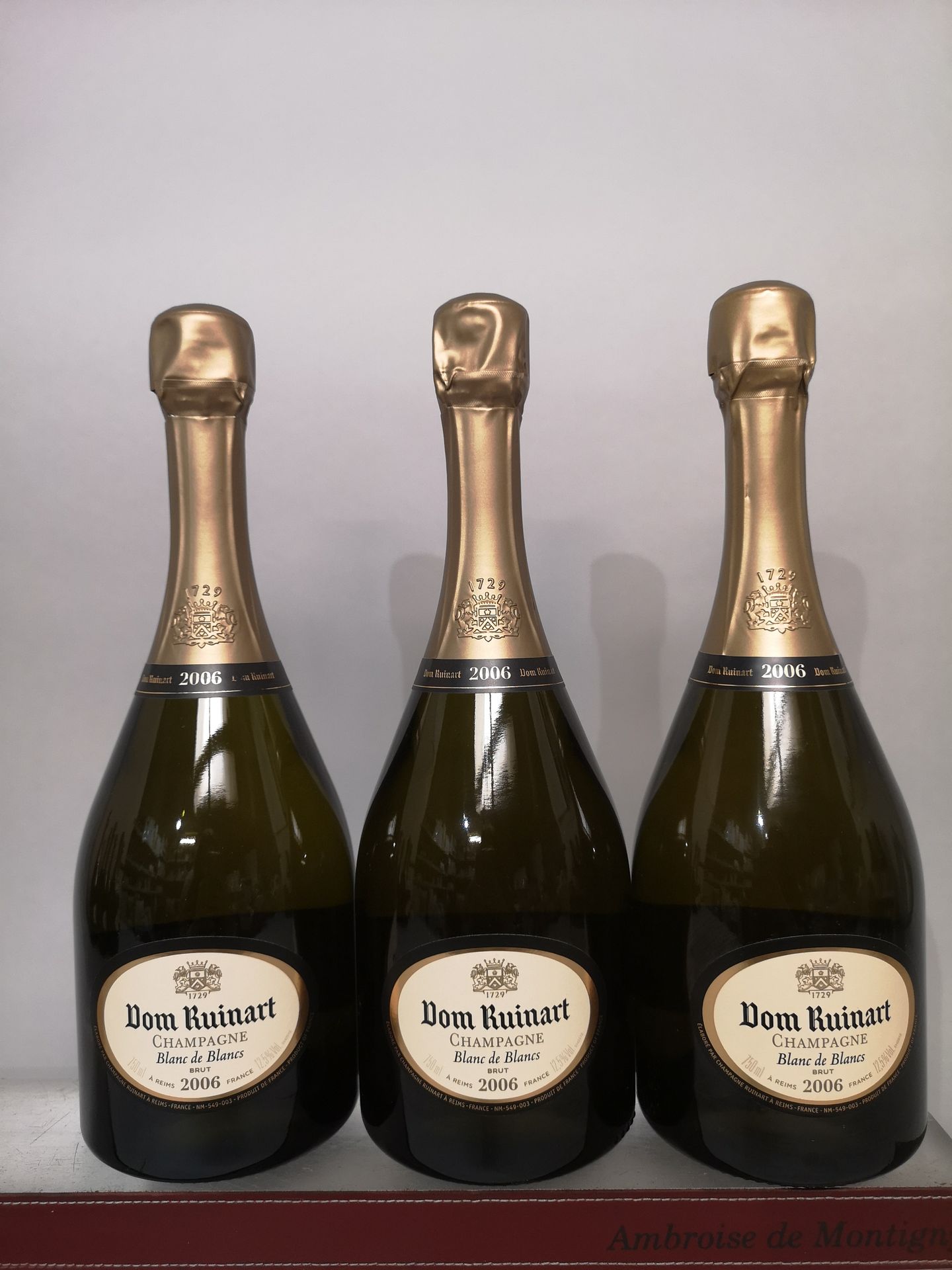 Null 3瓶CHAMPAGNE DOM RUINART白葡萄酒2006