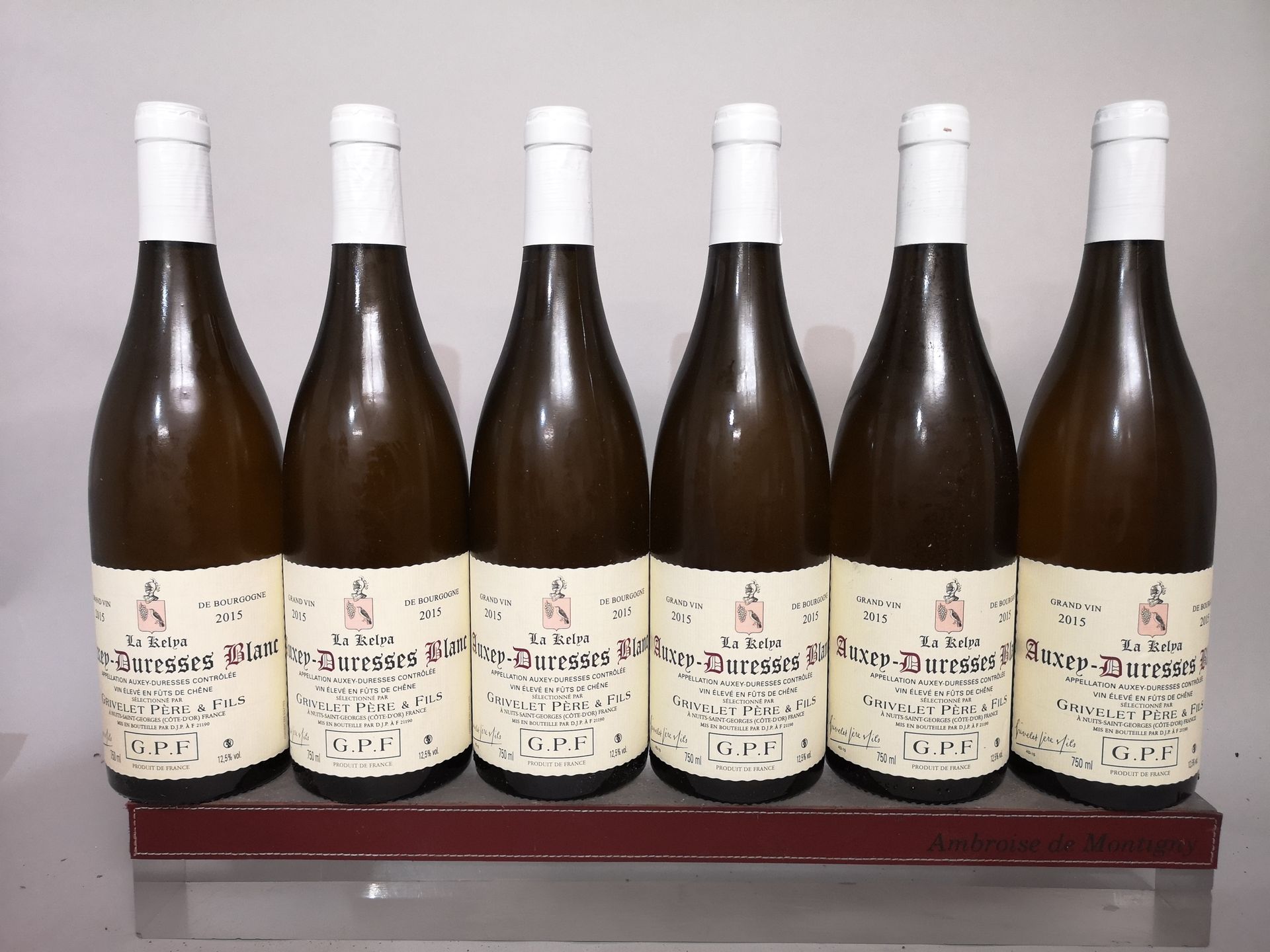 Null 6 botellas AUXEY DURESSES blanco "La Kelya" - GRIVELET Père & Fils 2015
