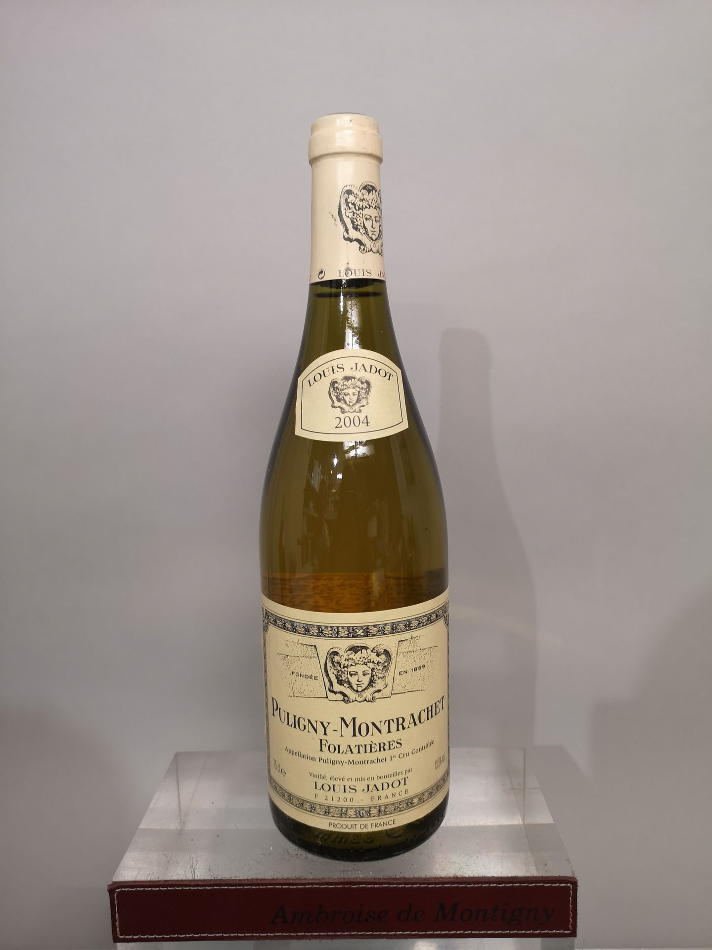 Null 1 botella PULIGNY MONTRACHET 1er cru "Folatières" - L. JADOT 2004