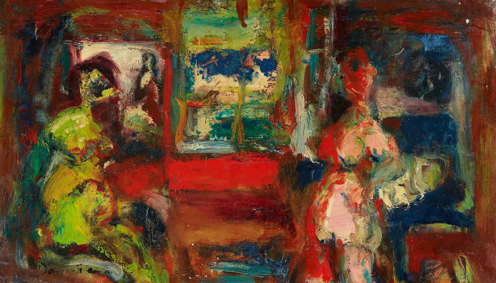 Null 伯纳德-达米亚诺(1926-2000)

窗边的人

布面油画，左下角有签名

尺寸：27 x 46 cm