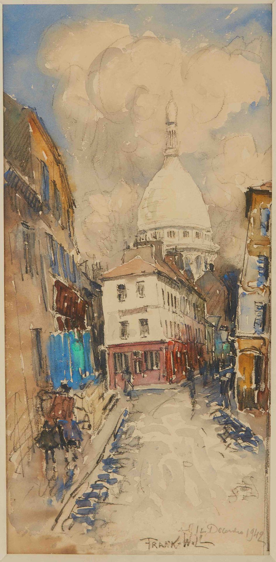 Null 弗兰克-威尔 (1900-1951)

Montmartre

纸上水彩画，右下方有签名，日期为1942年12月。尺寸：32 x 15,5 cm (见&hellip;